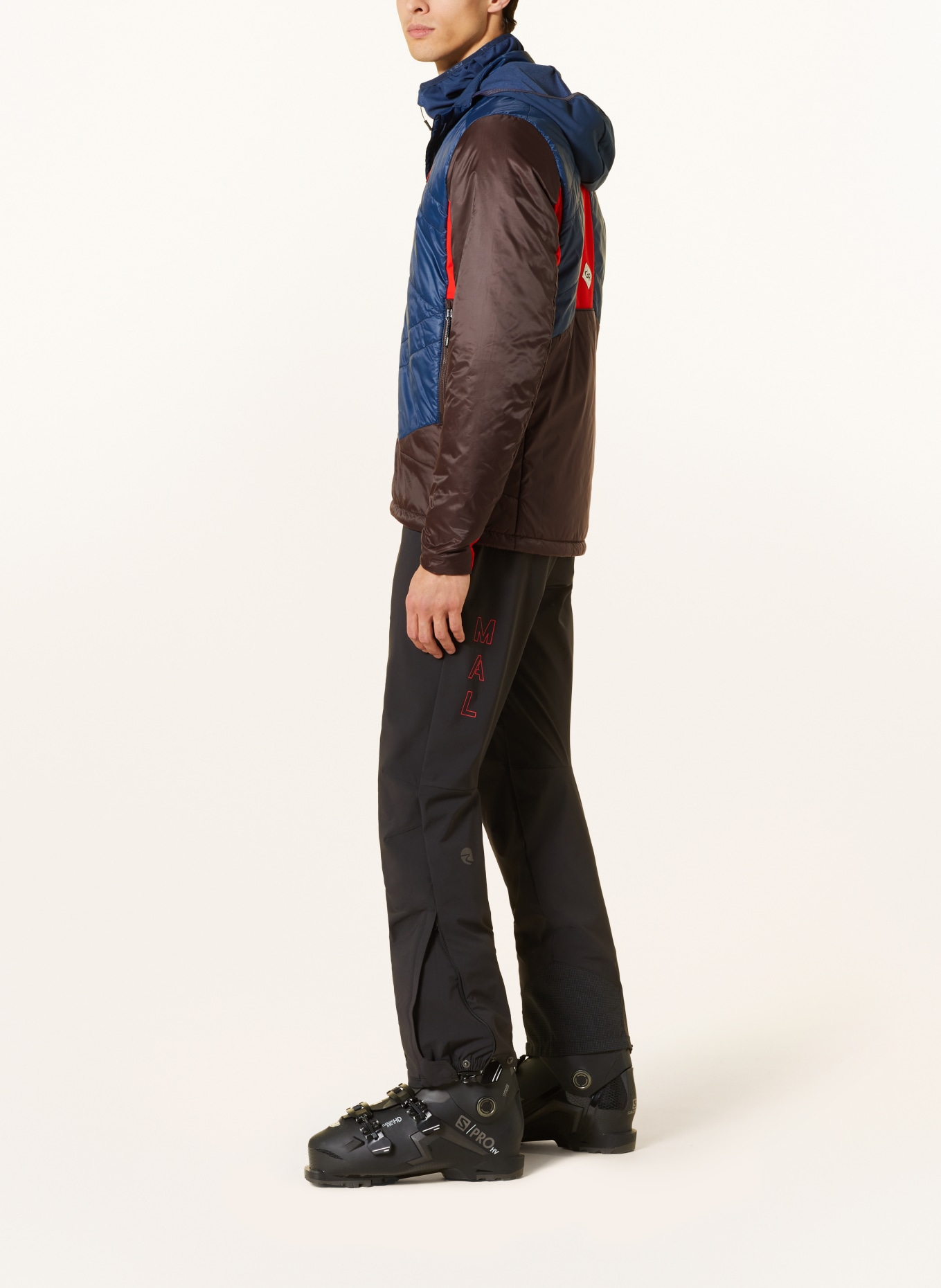 maloja Quilted jacket ALVISM., Color: DARK BLUE/ BROWN/ RED (Image 4)