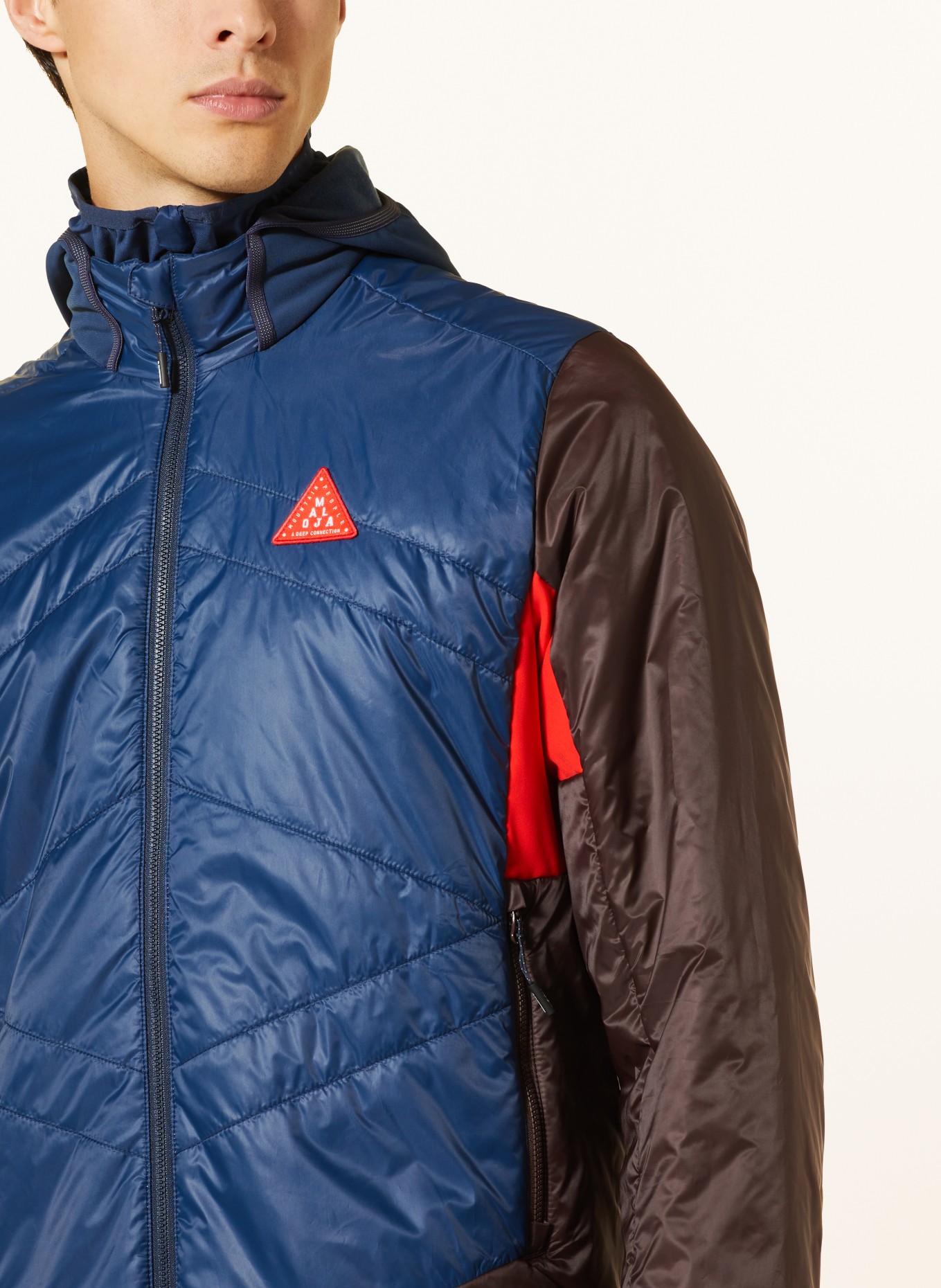 maloja Quilted jacket ALVISM., Color: DARK BLUE/ BROWN/ RED (Image 5)