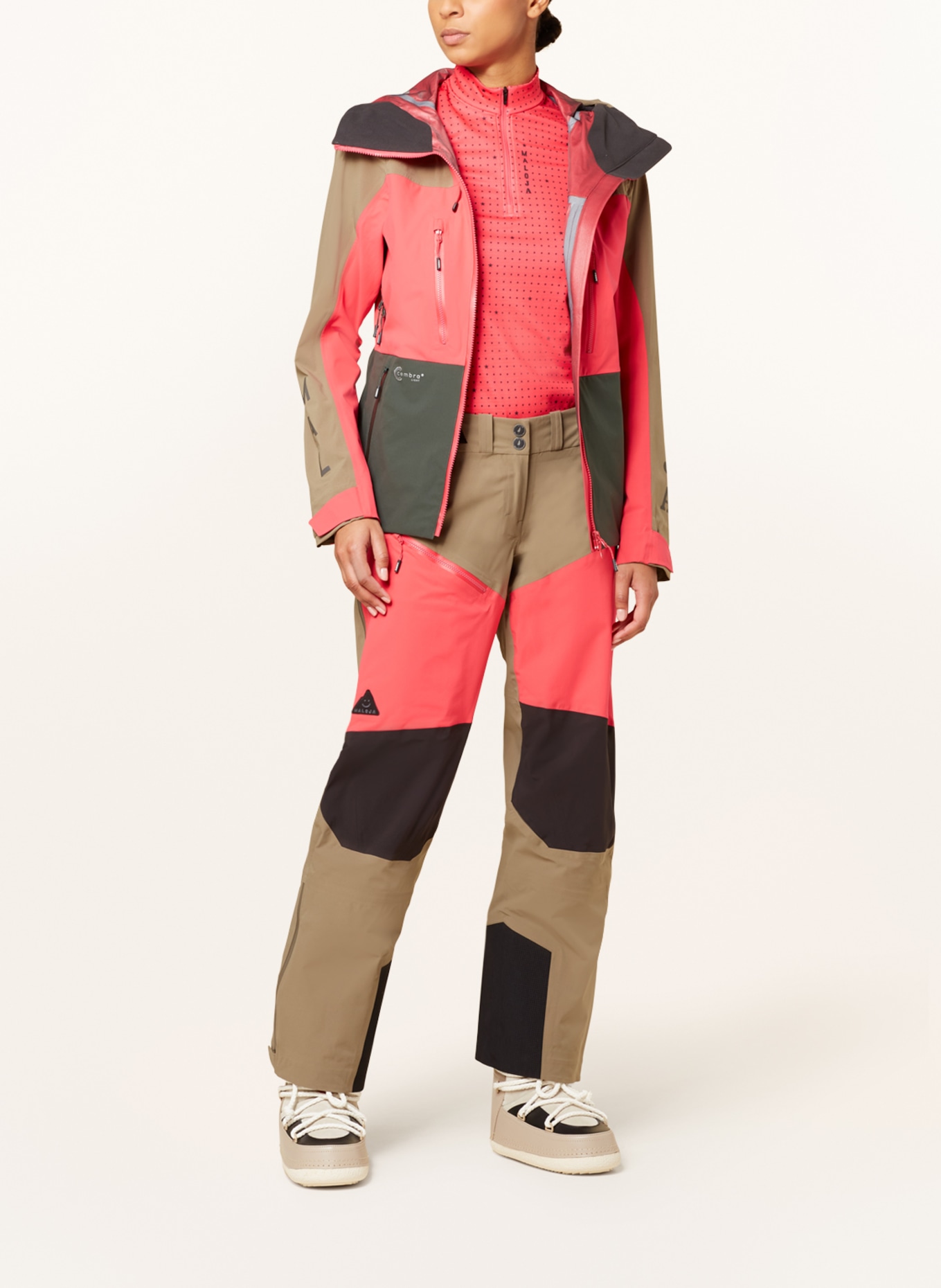 maloja Ski pants VILLINIM., Color: OLIVE/ PINK/ BLACK (Image 2)