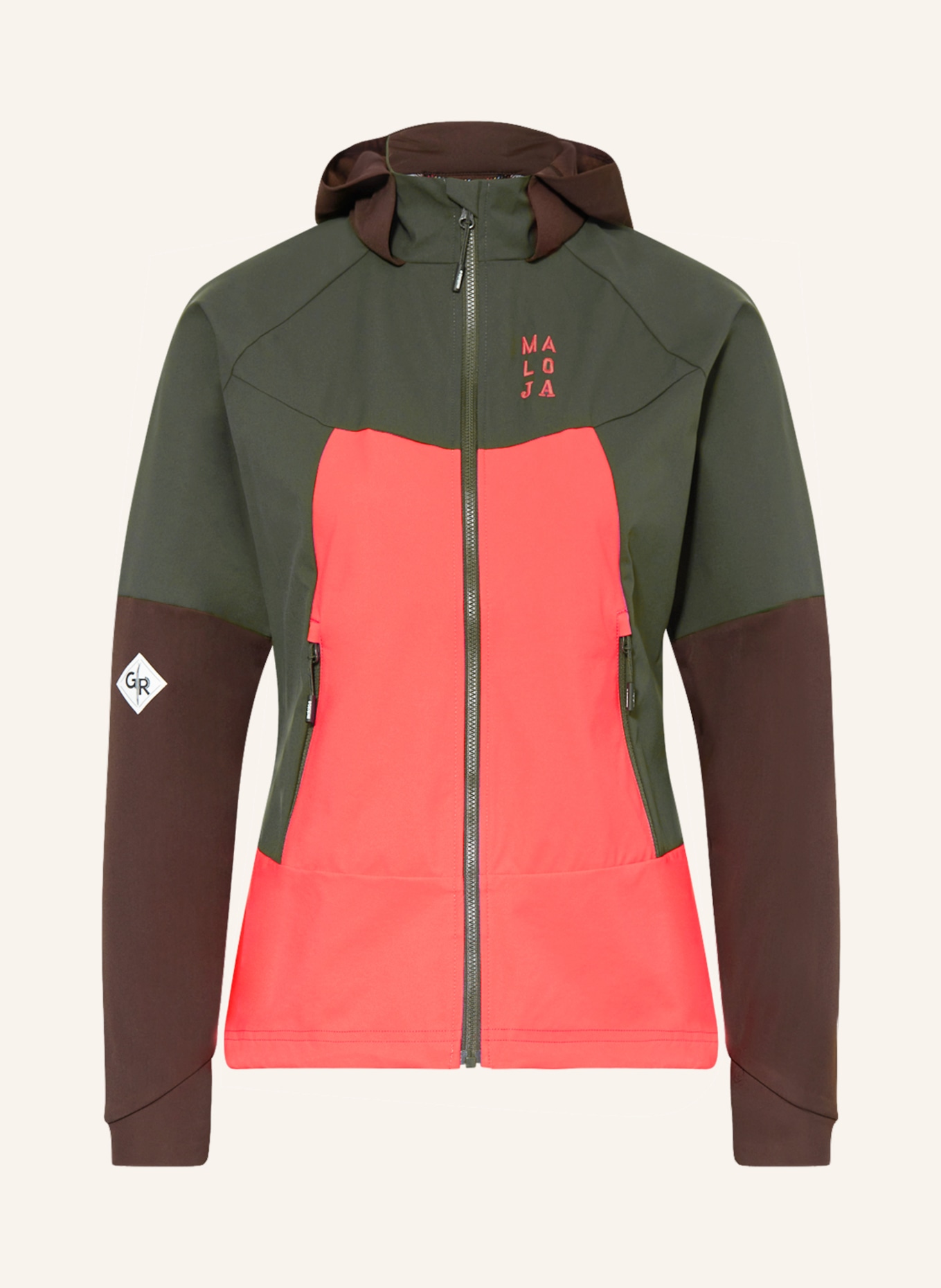 maloja Cross-country ski jacket SCHARECKM., Color: GREEN/ PINK (Image 1)