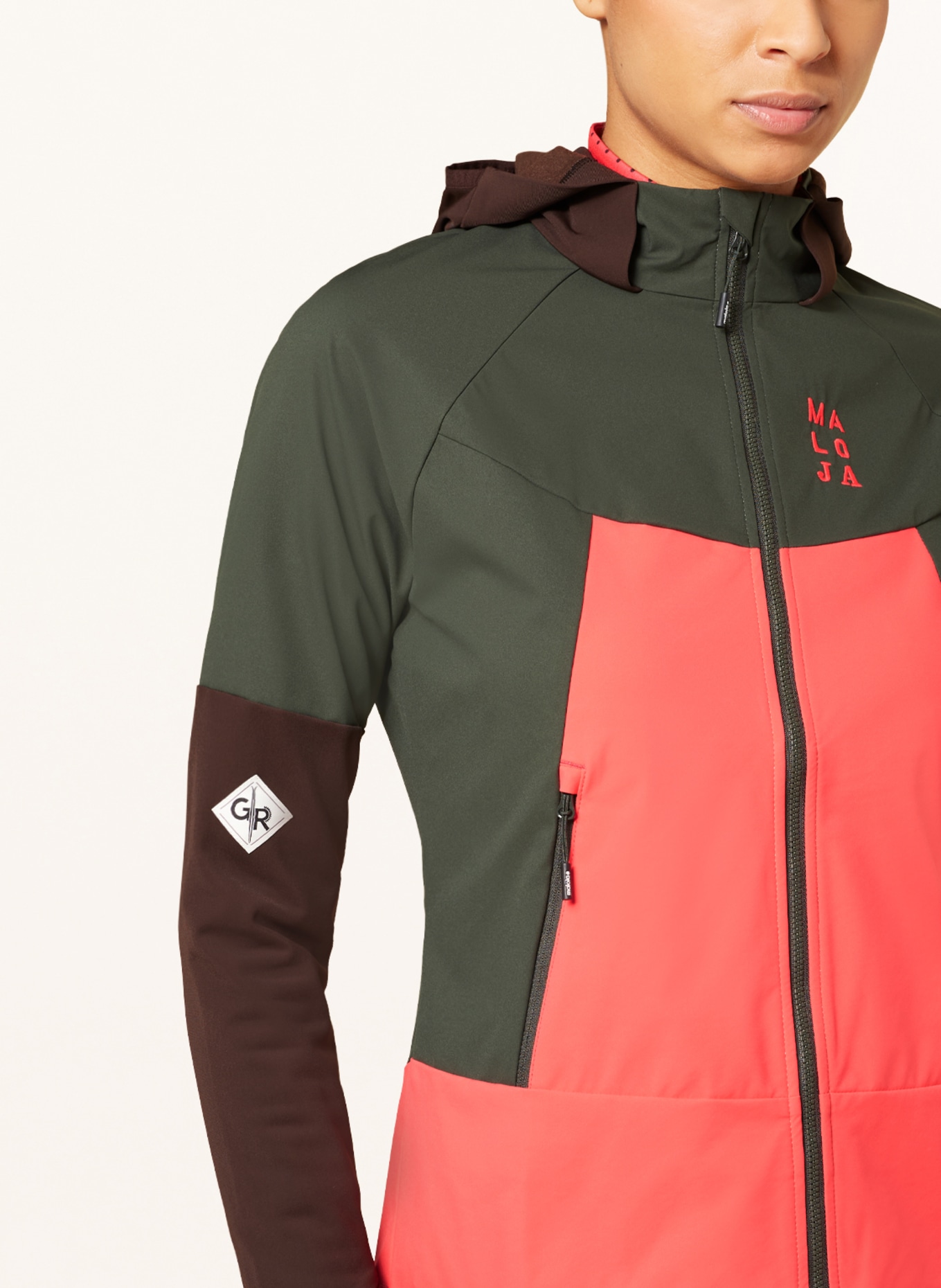 maloja Cross-country ski jacket SCHARECKM., Color: GREEN/ PINK (Image 4)
