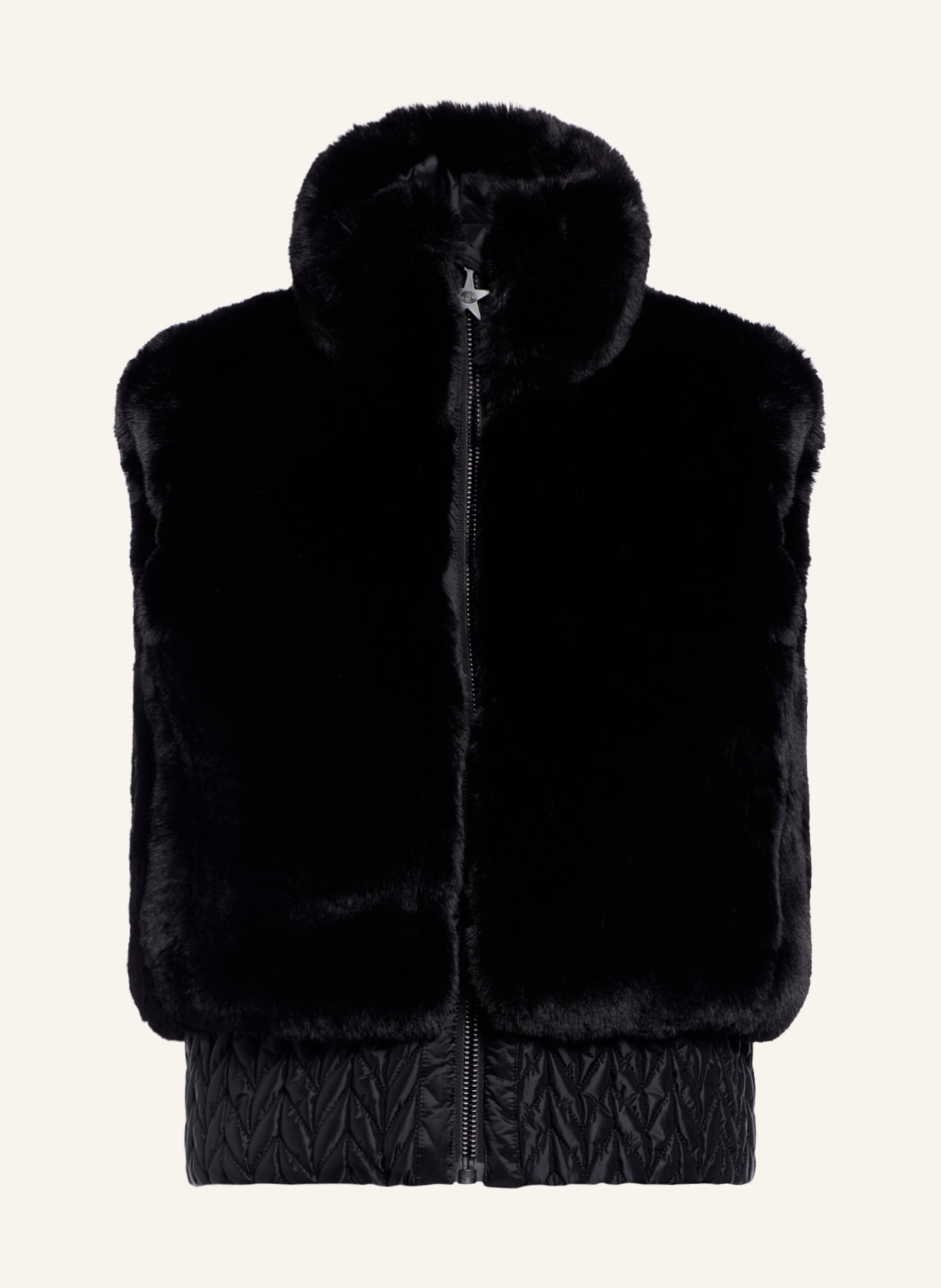 GOLDBERGH Faux fur vest SOPHIA, Color: BLACK (Image 1)