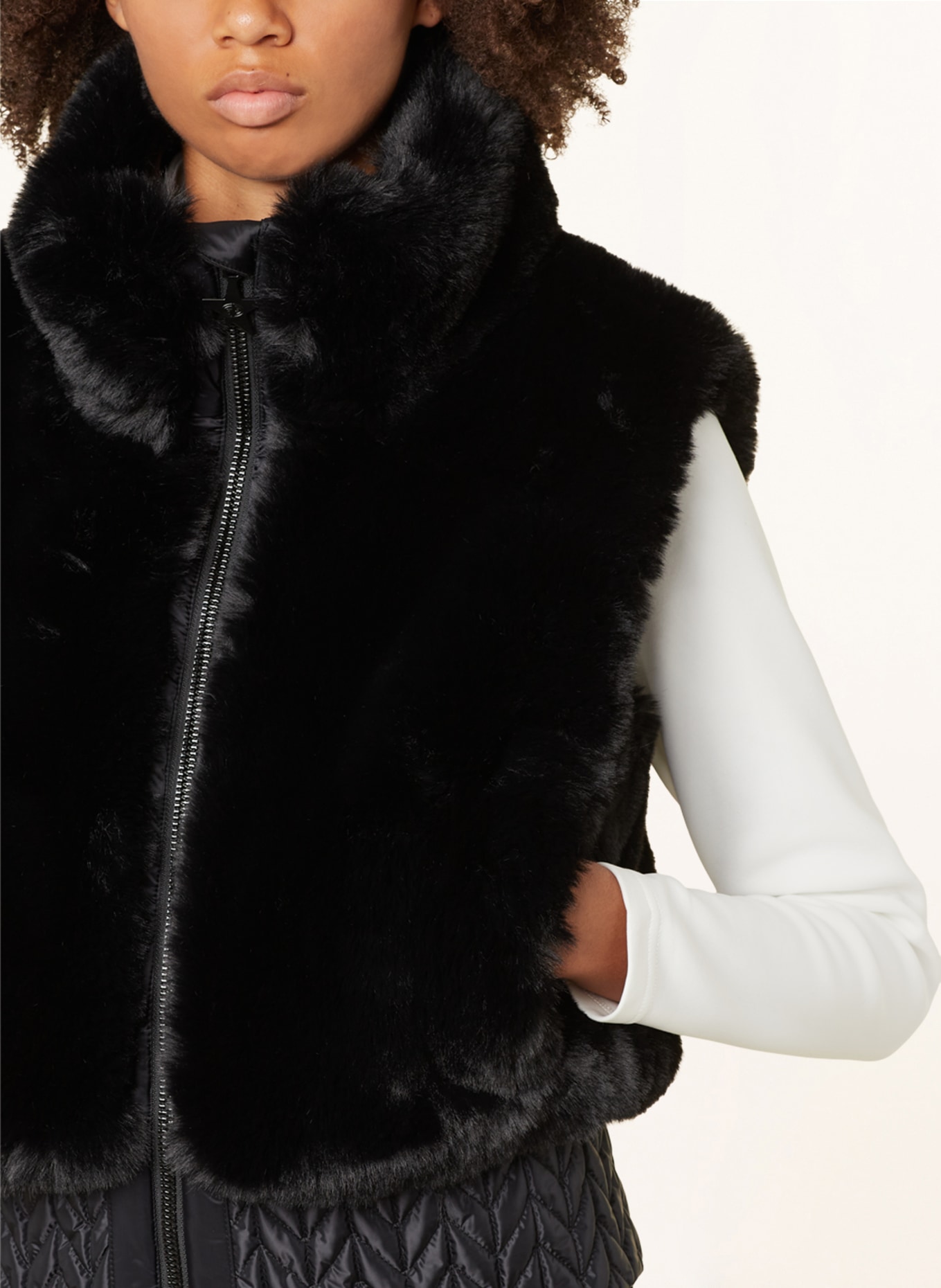 GOLDBERGH Faux fur vest SOPHIA, Color: BLACK (Image 4)