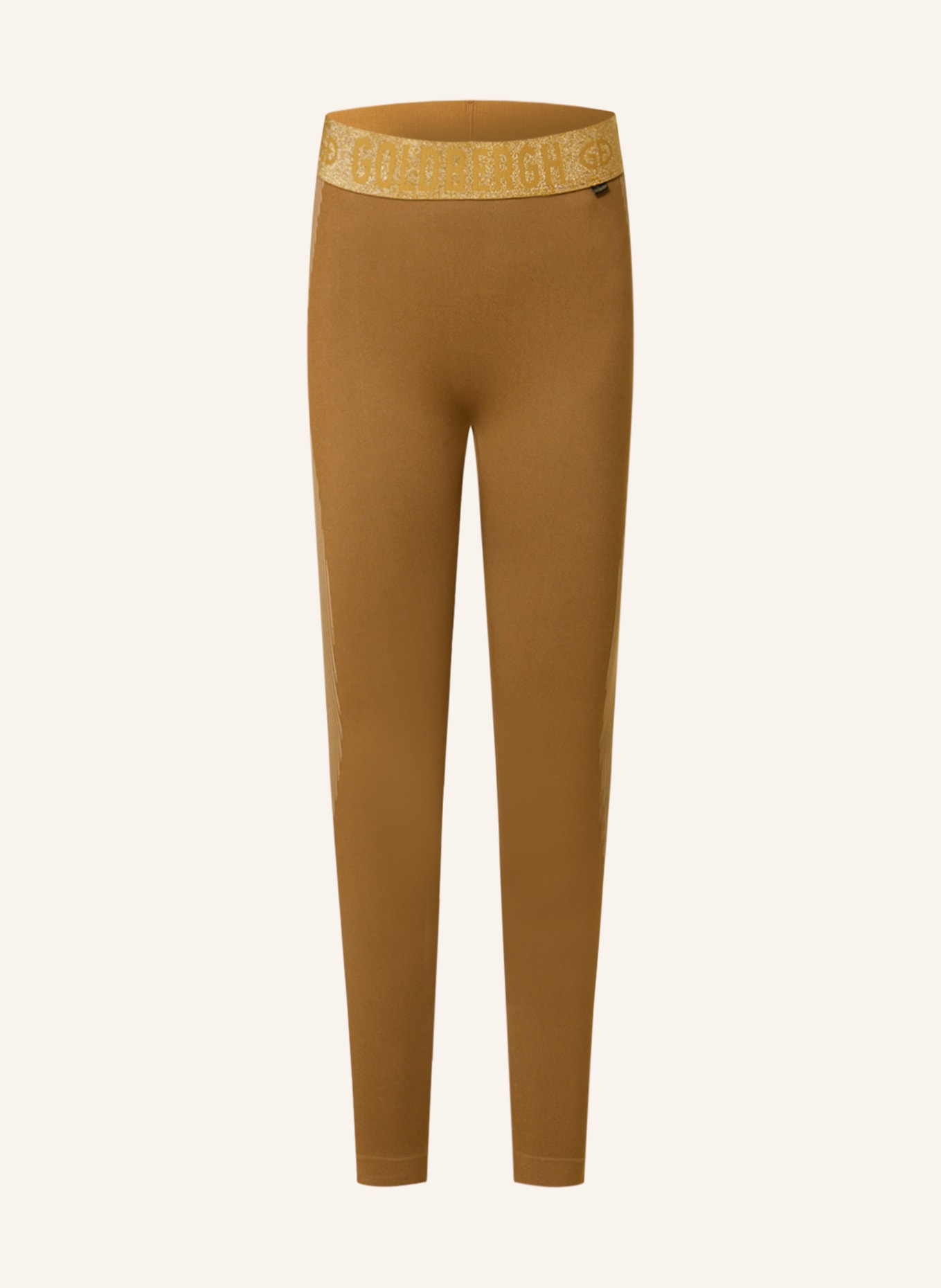 GOLDBERGH Functional baselayer trousers FURIOUS with cropped leg length, Color: BROWN/ BEIGE (Image 1)