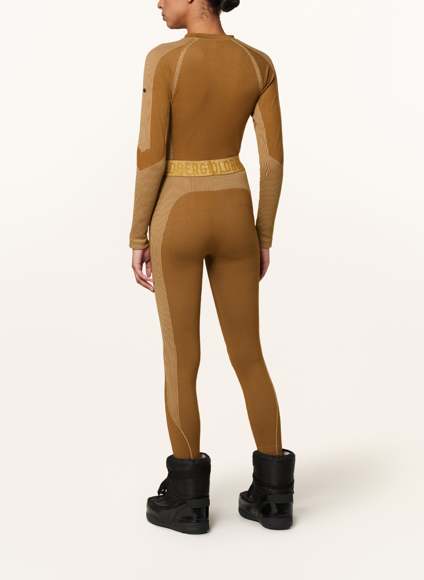 GOLDBERGH Functional baselayer trousers FURIOUS with cropped leg length, Color: BROWN/ BEIGE (Image 3)
