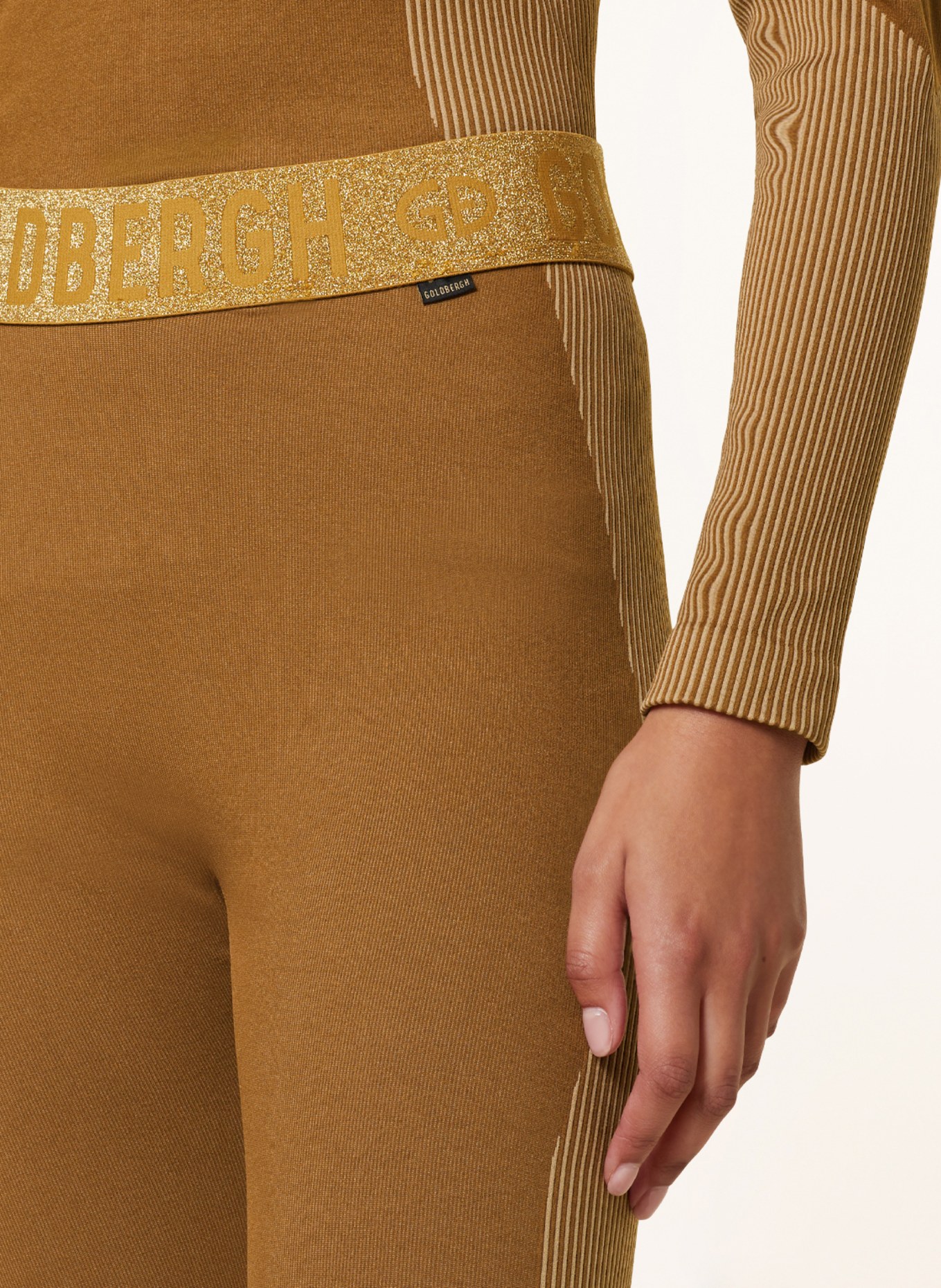 GOLDBERGH Functional baselayer trousers FURIOUS with cropped leg length, Color: BROWN/ BEIGE (Image 5)