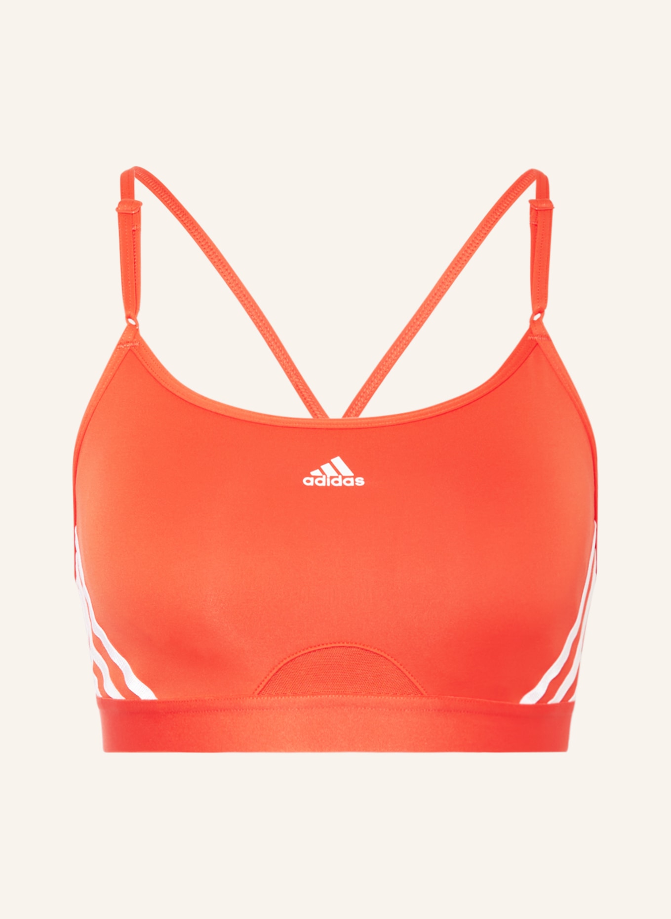 adidas Sports bra AEROREACT with mesh in red/ white