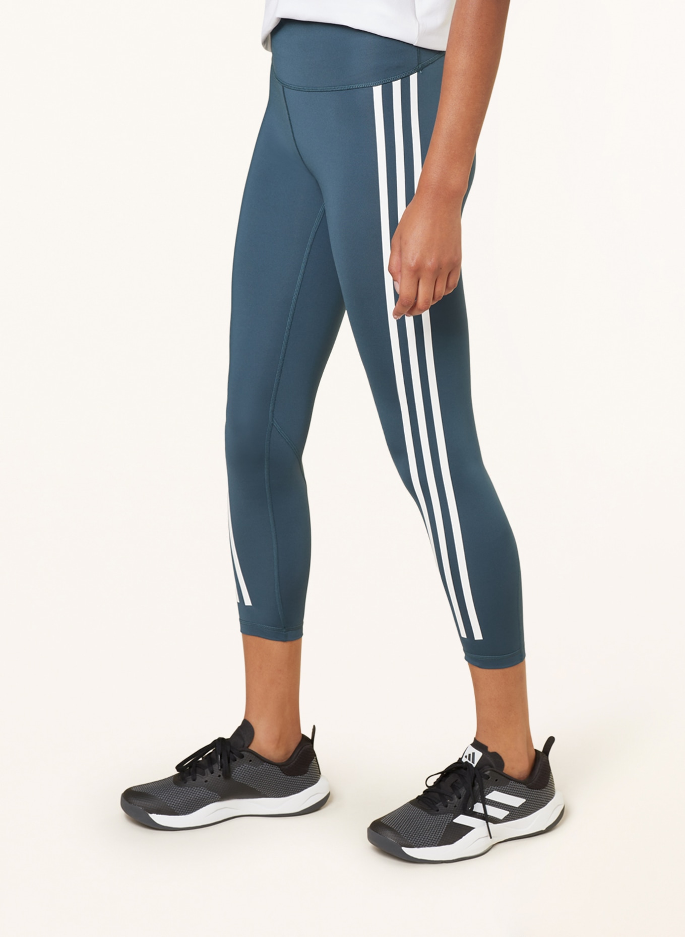 adidas Tights OPTIME TRAINICONS, Color: TEAL/ WHITE (Image 5)