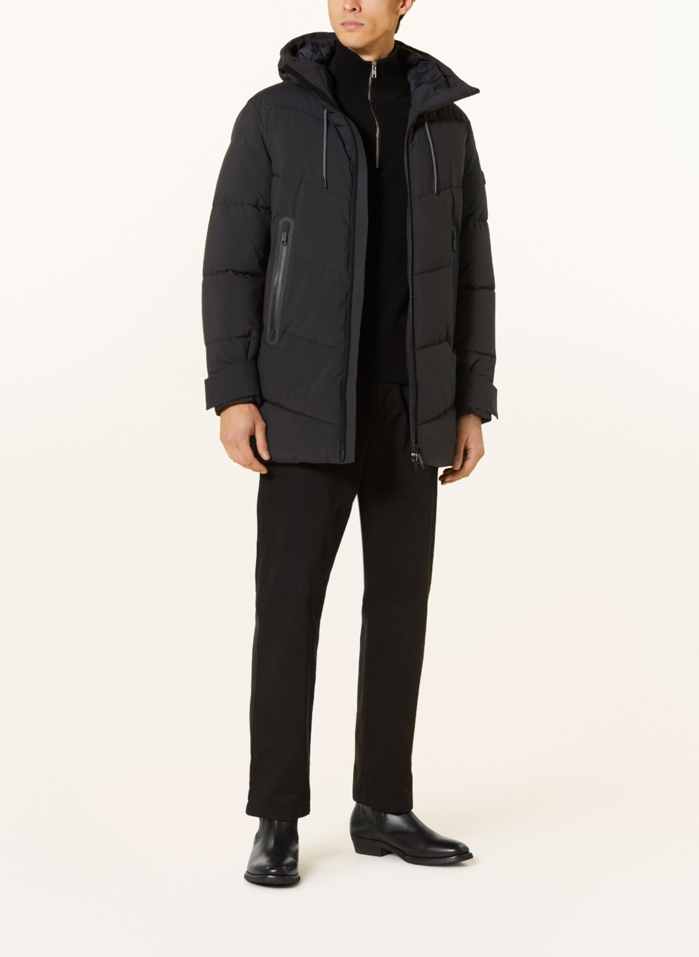 bugatti Quilted jacket with DUPONT™ SORONA® insulation, Color: BLACK (Image 2)