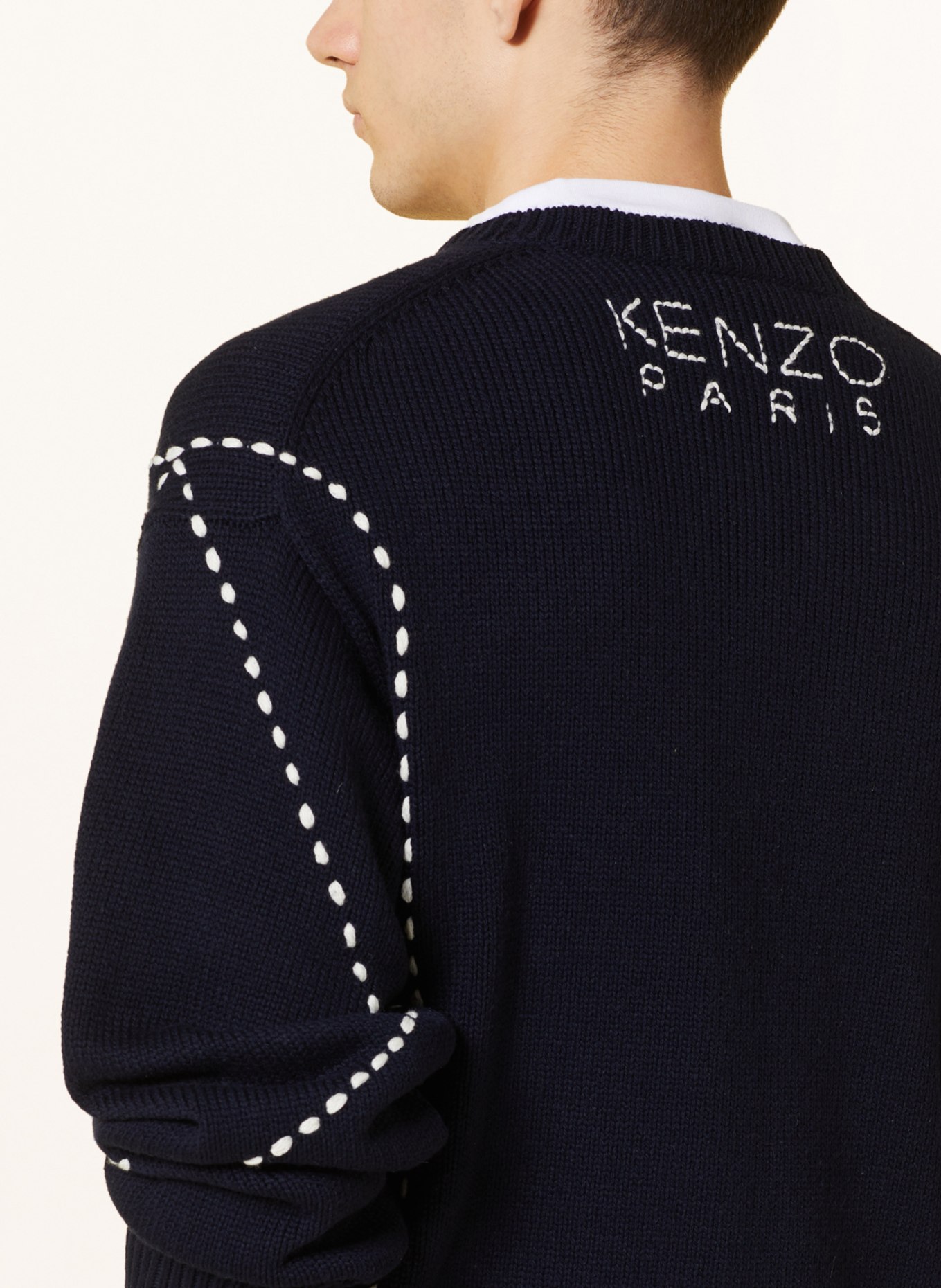 KENZO Pullover, Farbe: DUNKELBLAU/ WEISS (Bild 4)