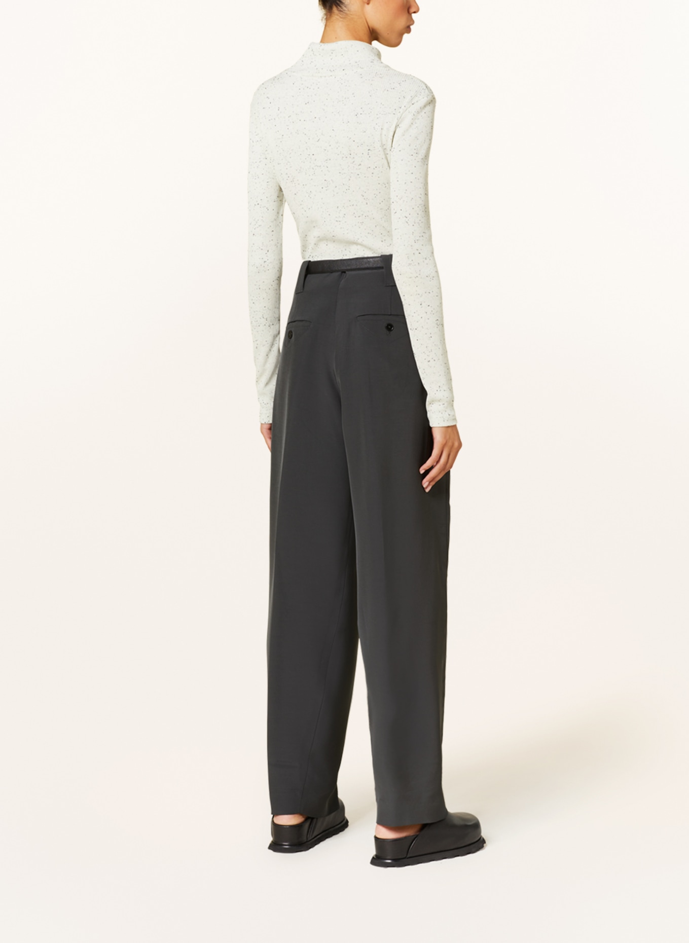 CLOSED Wide leg trousers LINBY, Color: DARK GRAY (Image 3)