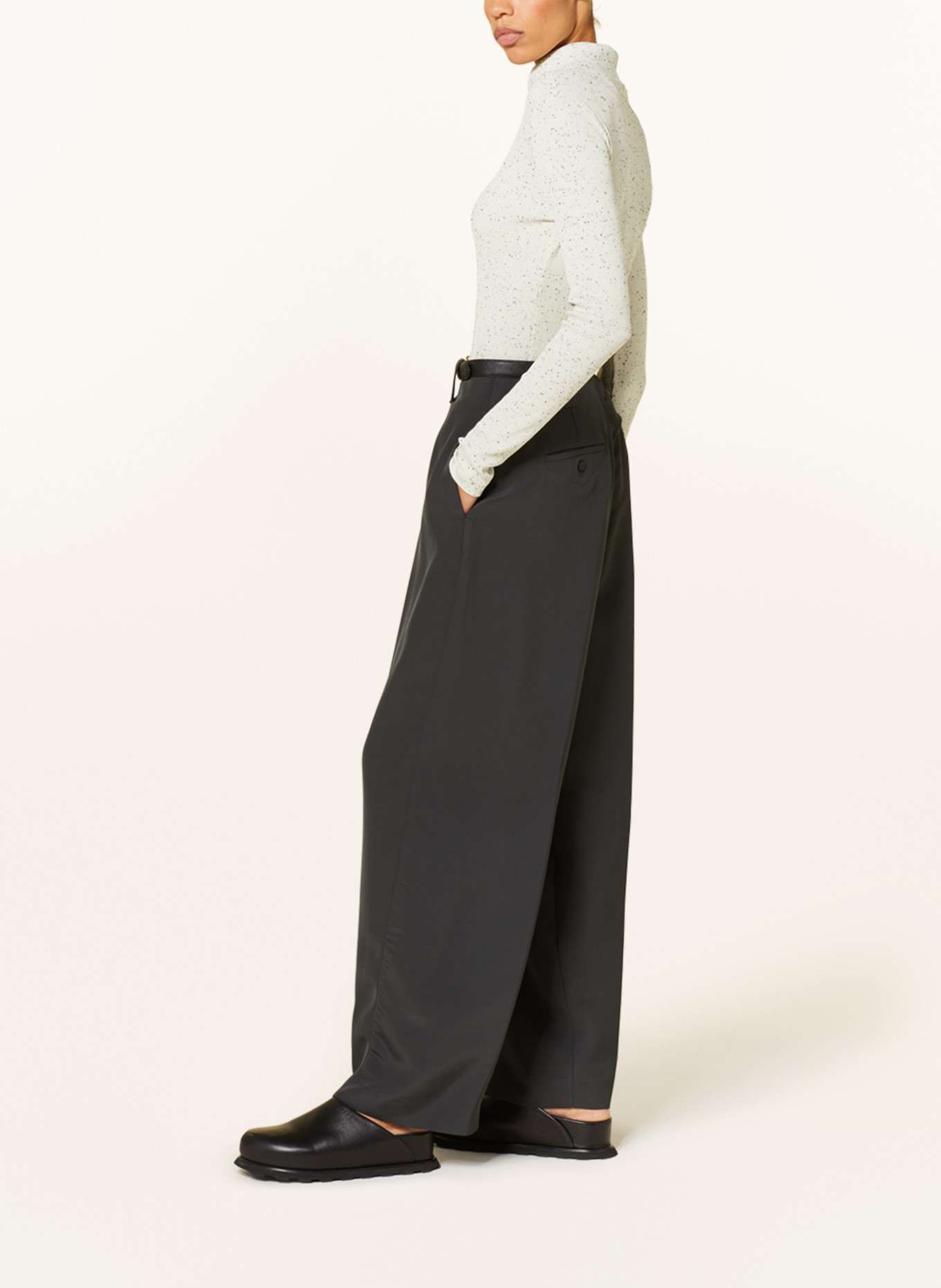 CLOSED Wide leg trousers LINBY, Color: DARK GRAY (Image 4)