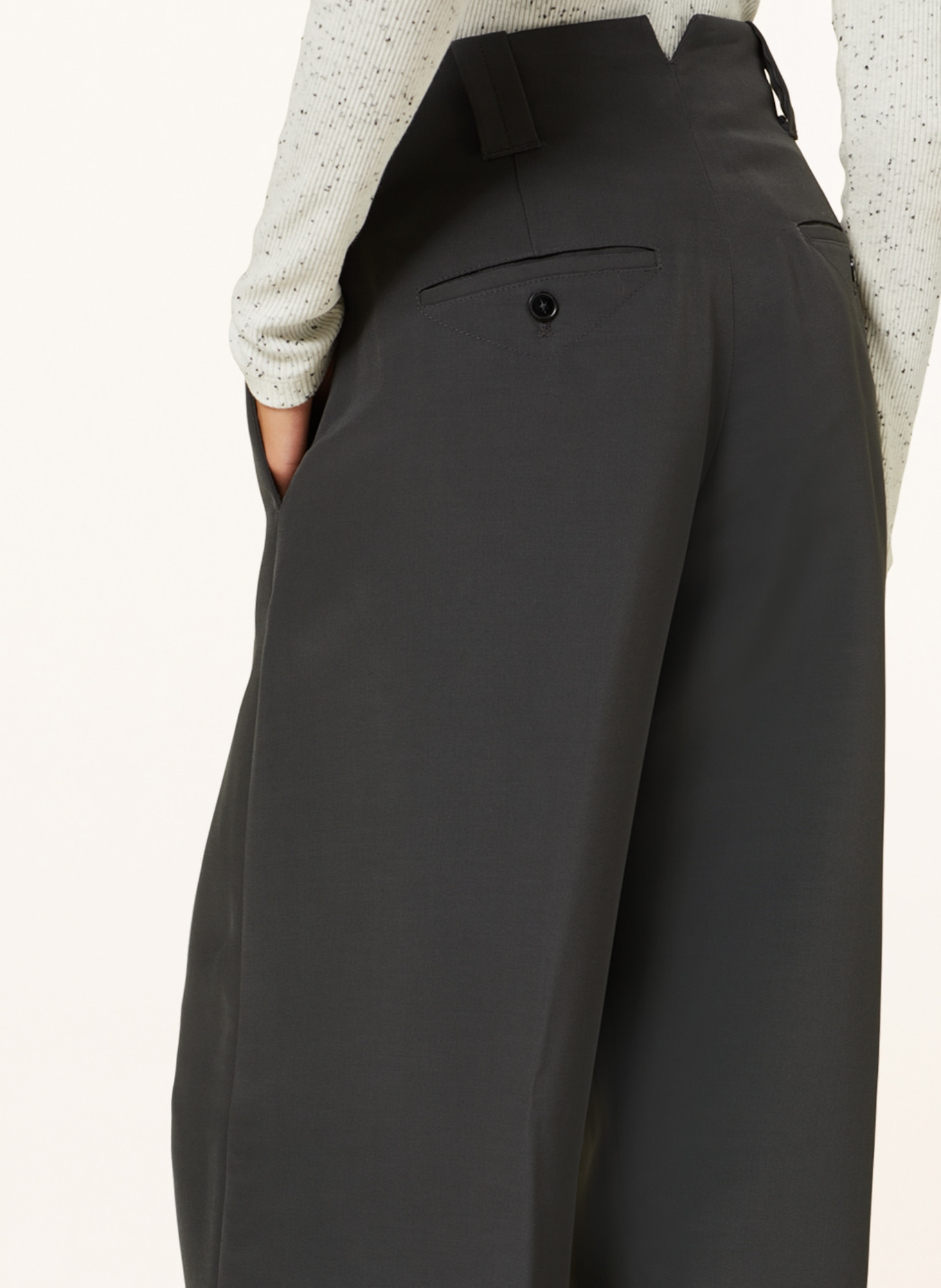 CLOSED Wide leg trousers LINBY, Color: DARK GRAY (Image 5)