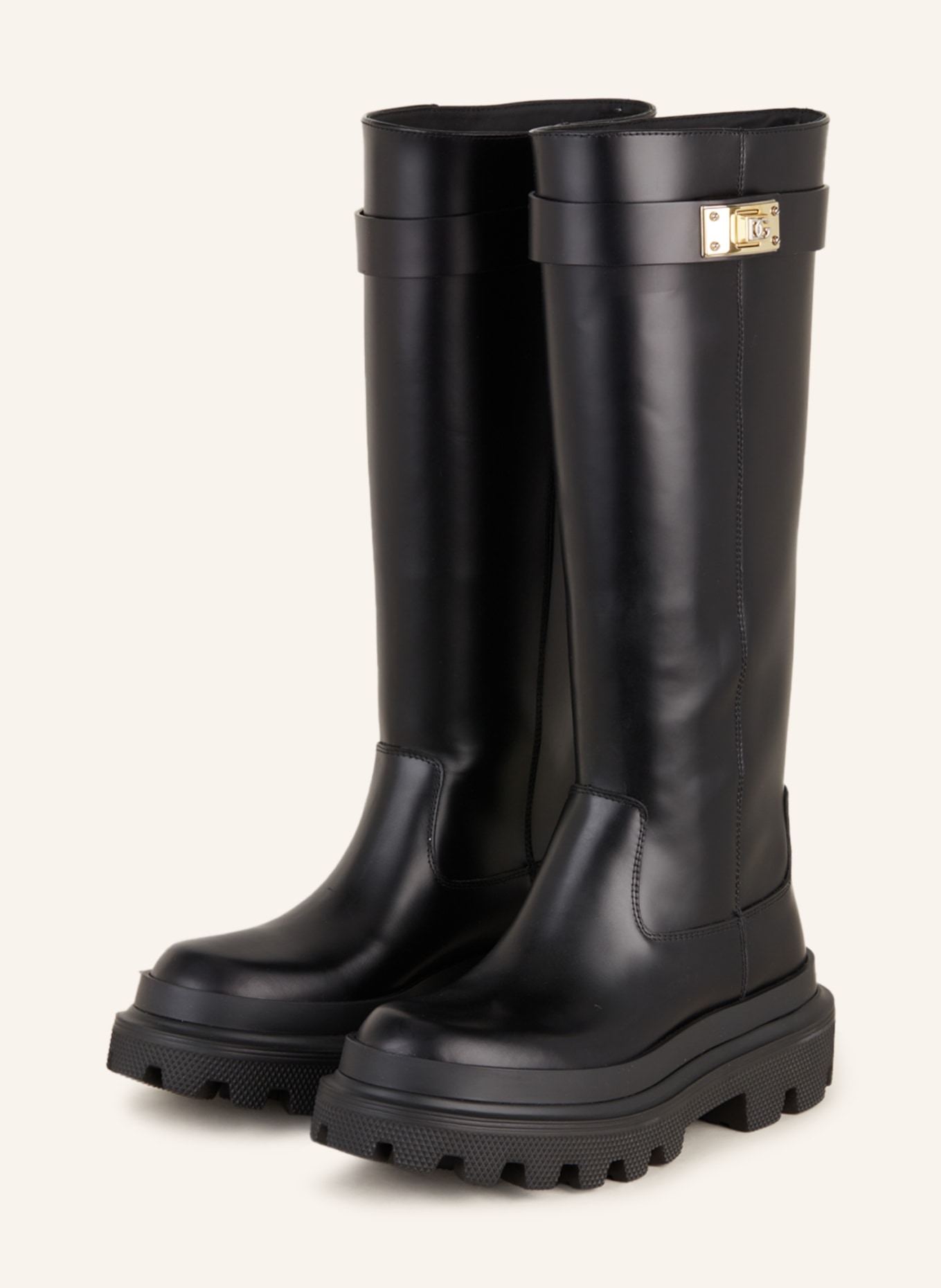 DOLCE & GABBANA Platform boots, Color: BLACK (Image 1)