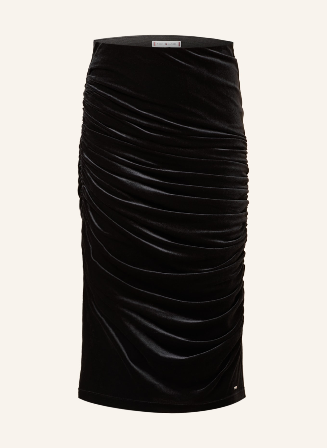 TOMMY HILFIGER Velvet skirt, Color: BLACK (Image 1)