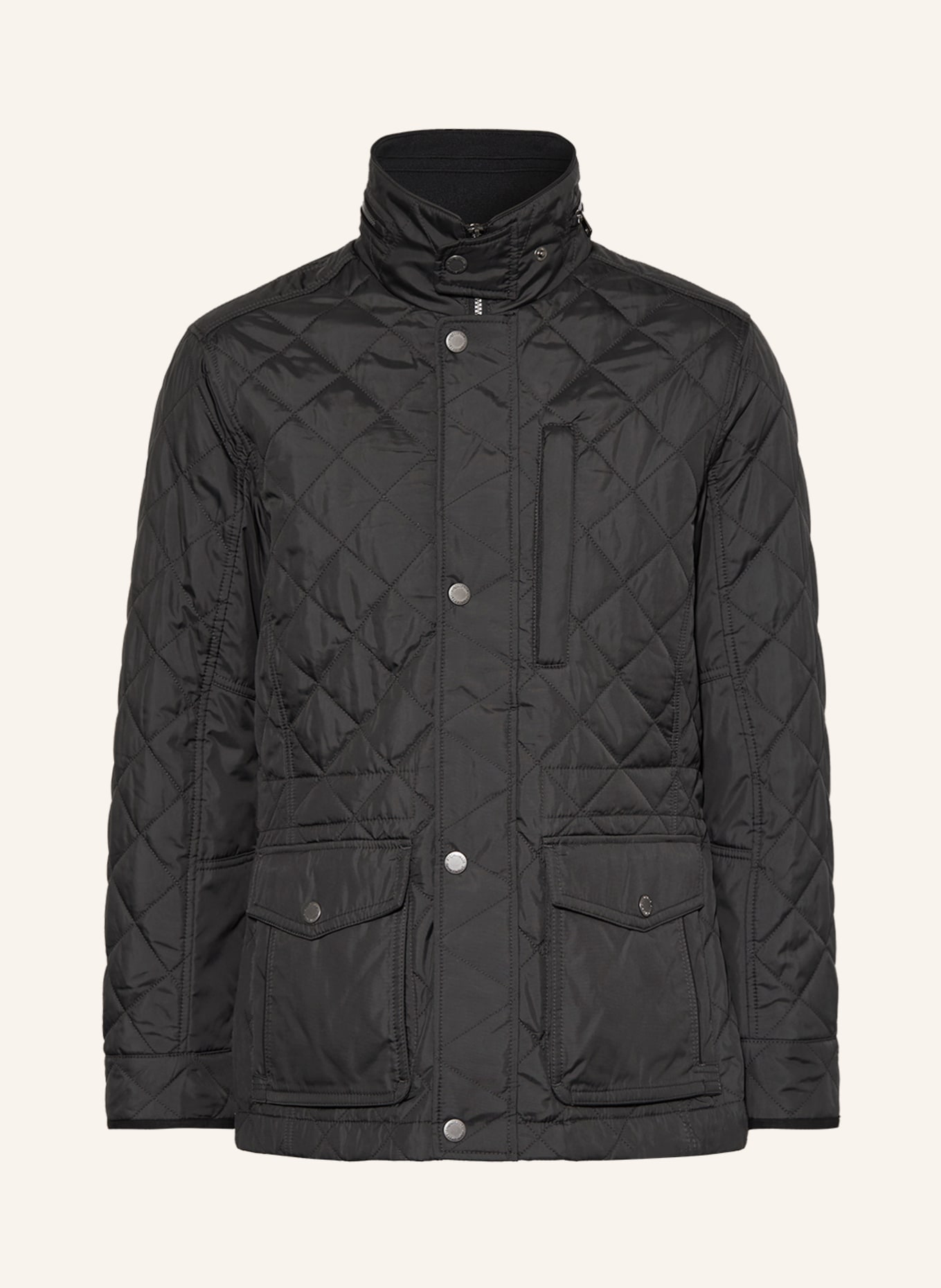 STROKESMAN'S Quilted jacket, Color: BLACK (Image 1)