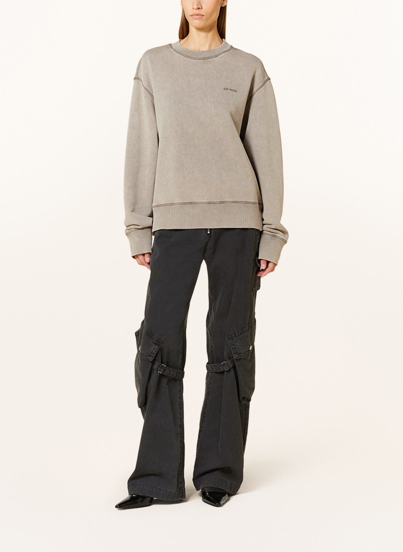 AMI PARIS Sweatshirt, Color: BEIGE (Image 2)