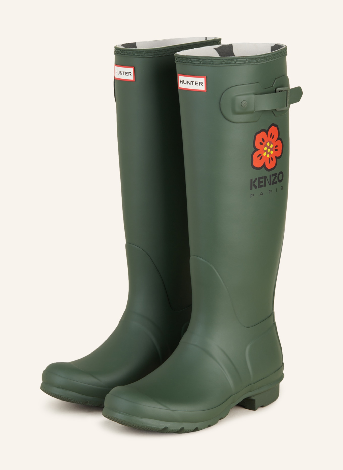 KENZO Rain boots WELLINGTON, Color: OLIVE (Image 1)