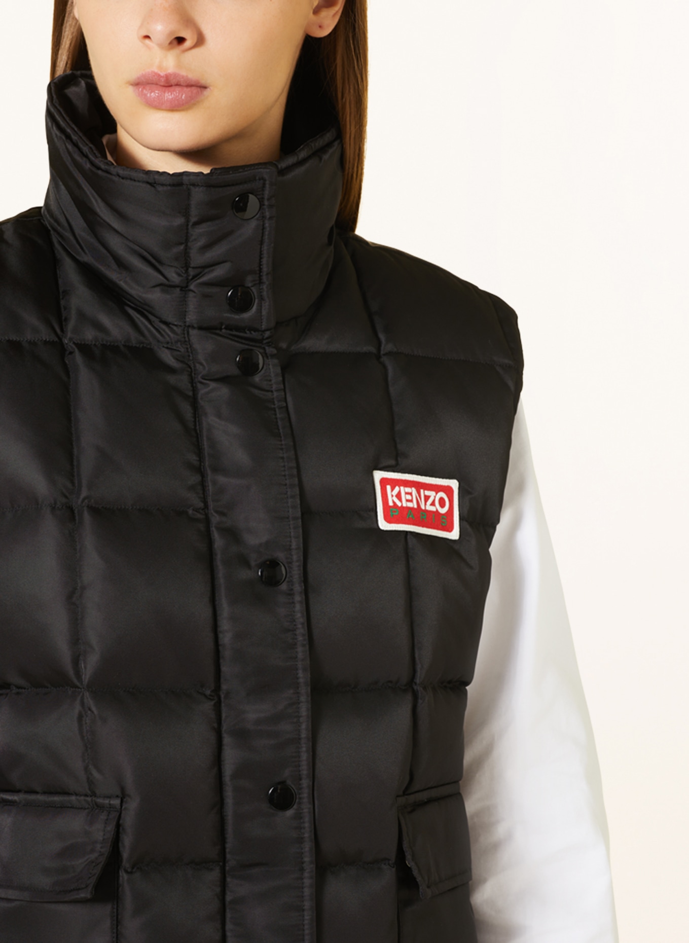 KENZO Down vest, Color: BLACK (Image 4)
