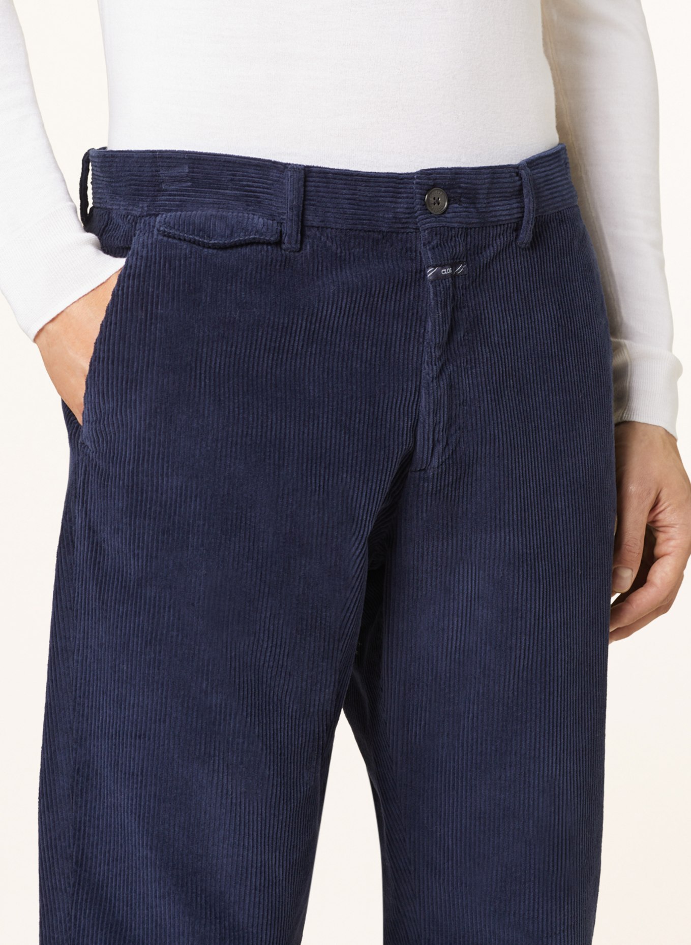 CLOSED Spodnie sztruksowe, Kolor: GRANATOWY (Obrazek 5)