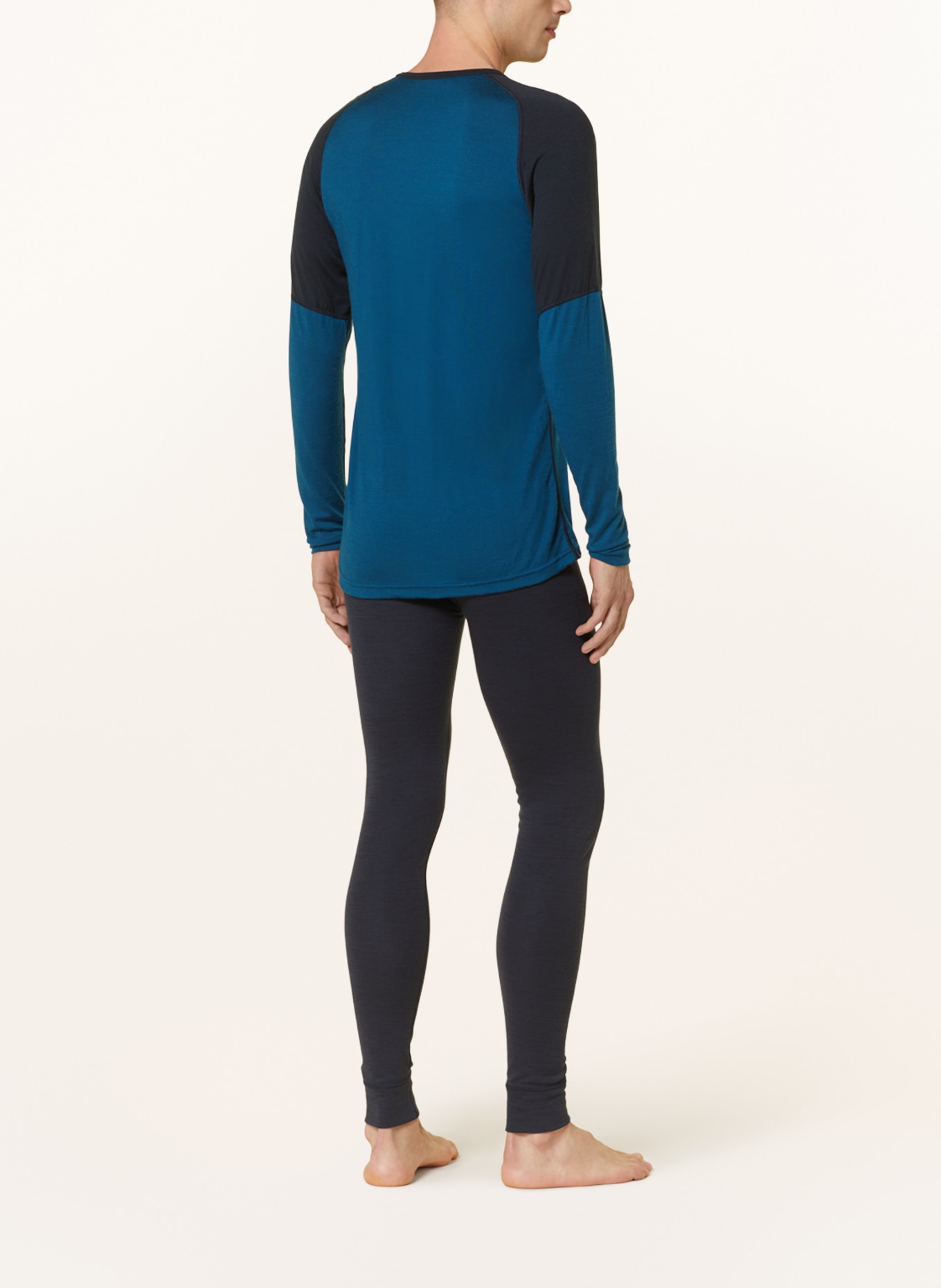 DEVOLD Functional underwear shirt JAKTA made of merino wool, Color: TEAL/ DARK BLUE (Image 3)