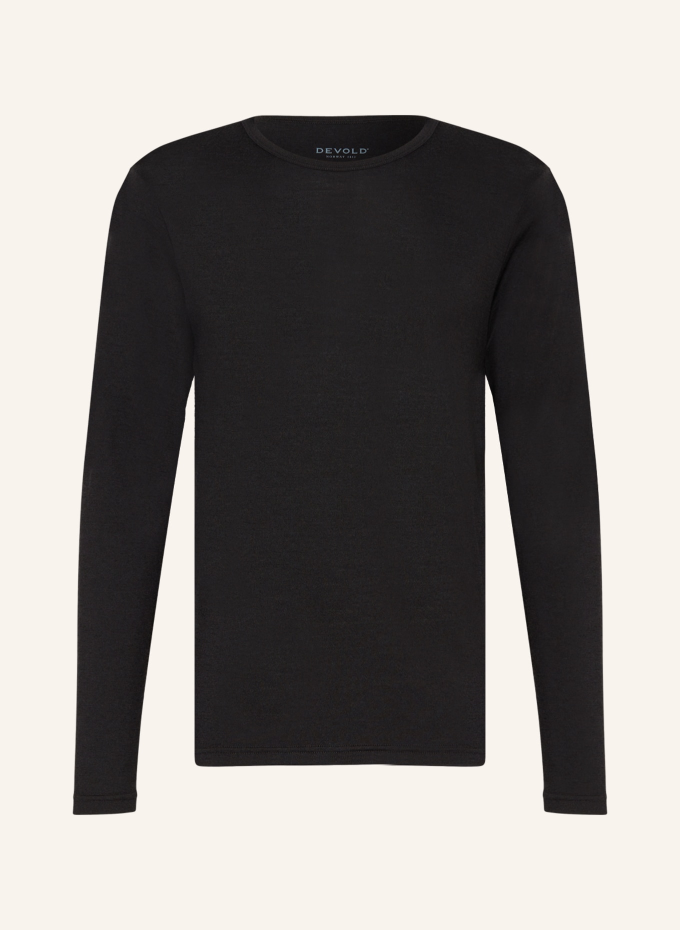 DEVOLD Functional underwear shirt JAKTA made of merino wool, Color: BLACK (Image 1)