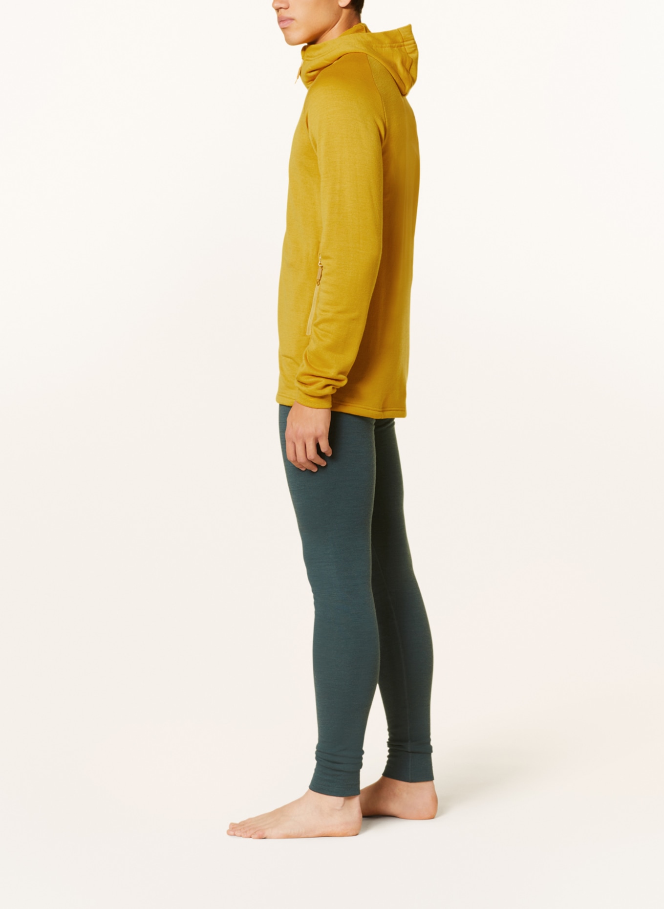DEVOLD Mid-layer jacket NIBBA made of merino wool, Color: YELLOW (Image 4)