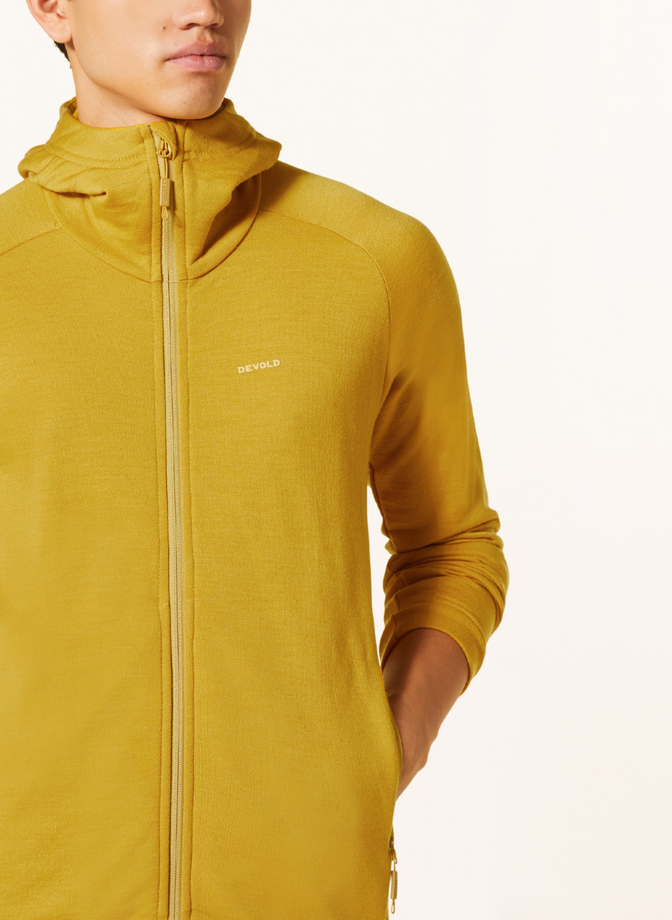 DEVOLD Mid-layer jacket NIBBA made of merino wool, Color: YELLOW (Image 5)