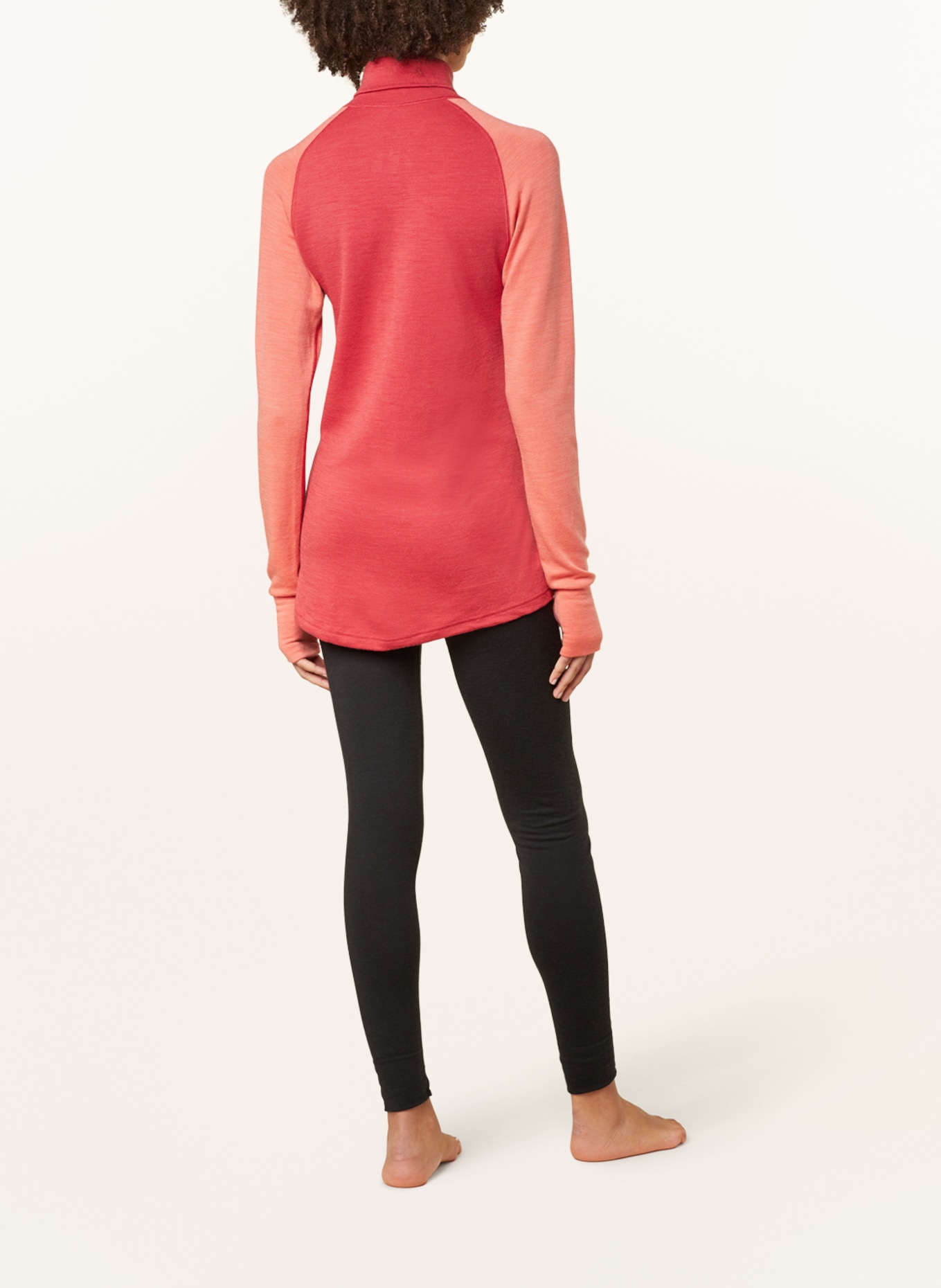 DEVOLD Functional underwear shirt EXPEDITION made of merino wool, Color: RED/ SALMON (Image 3)
