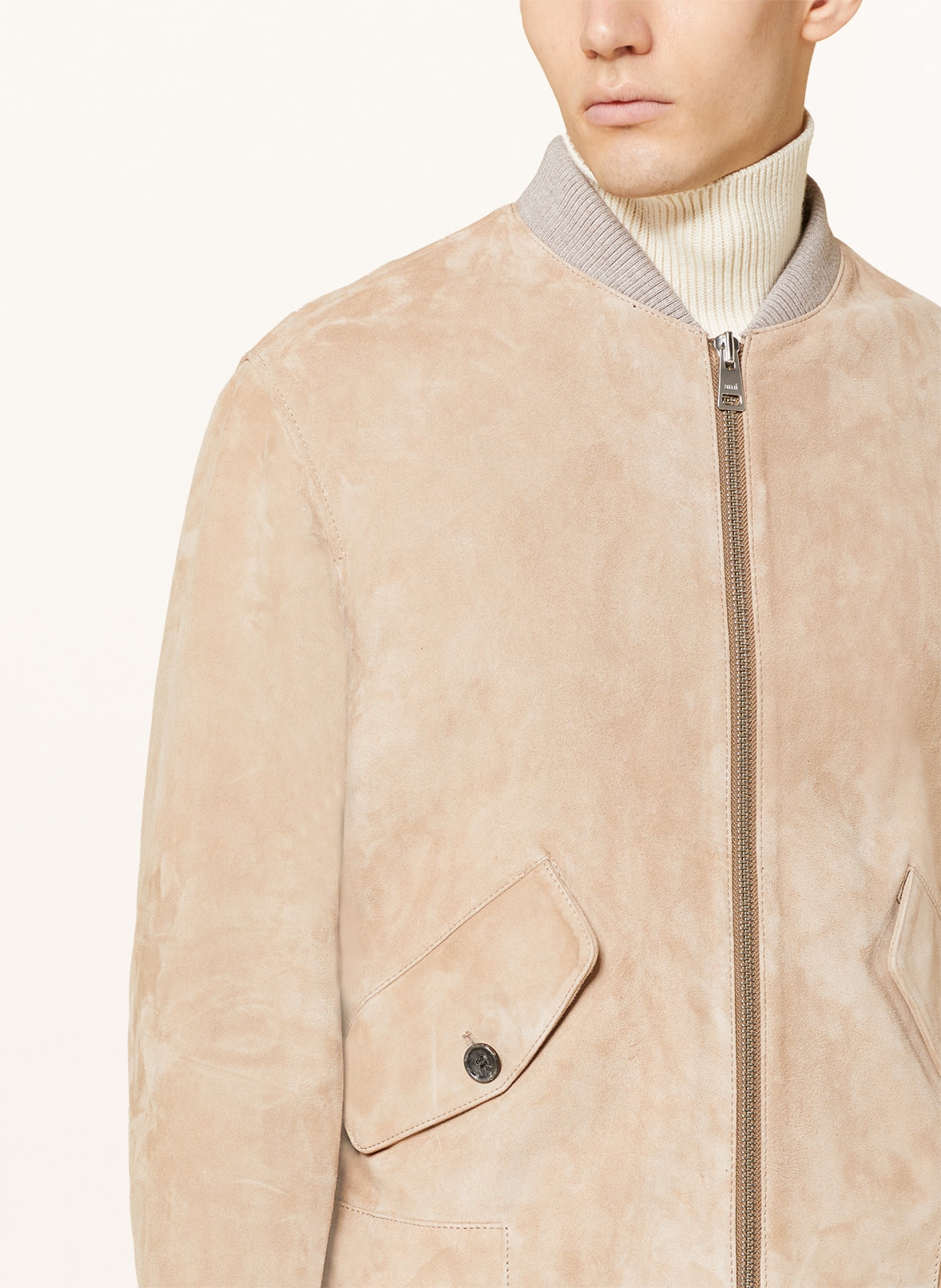 AMI PARIS Leather jacket, Color: CREAM (Image 4)