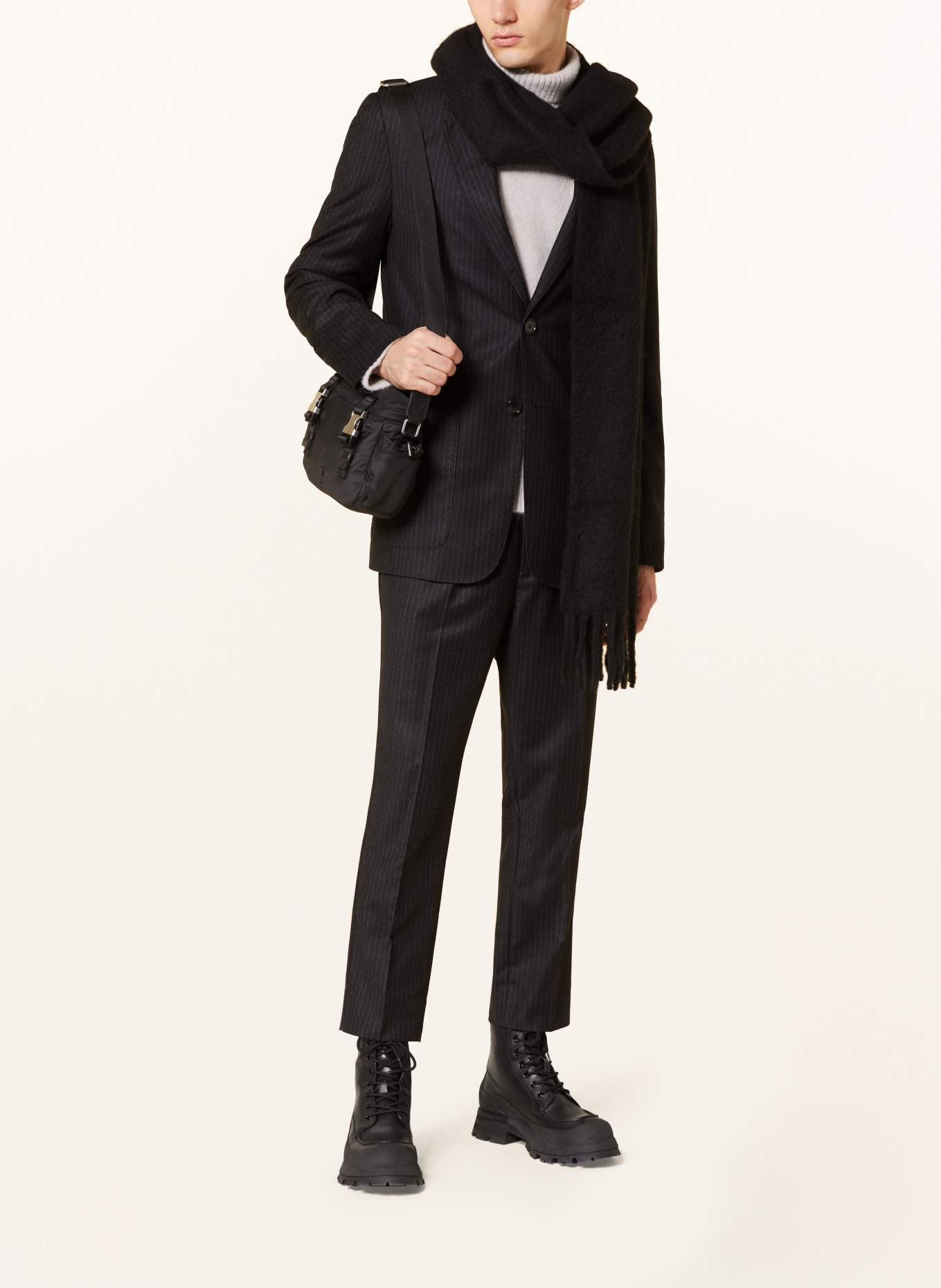AMI PARIS Suit jacket regular fit, Color: DARK GRAY/ GRAY (Image 4)