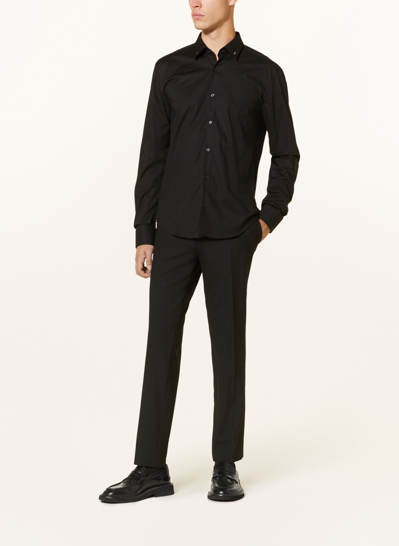 HUGO Shirt ERMO casual slim fit, Color: BLACK (Image 2)