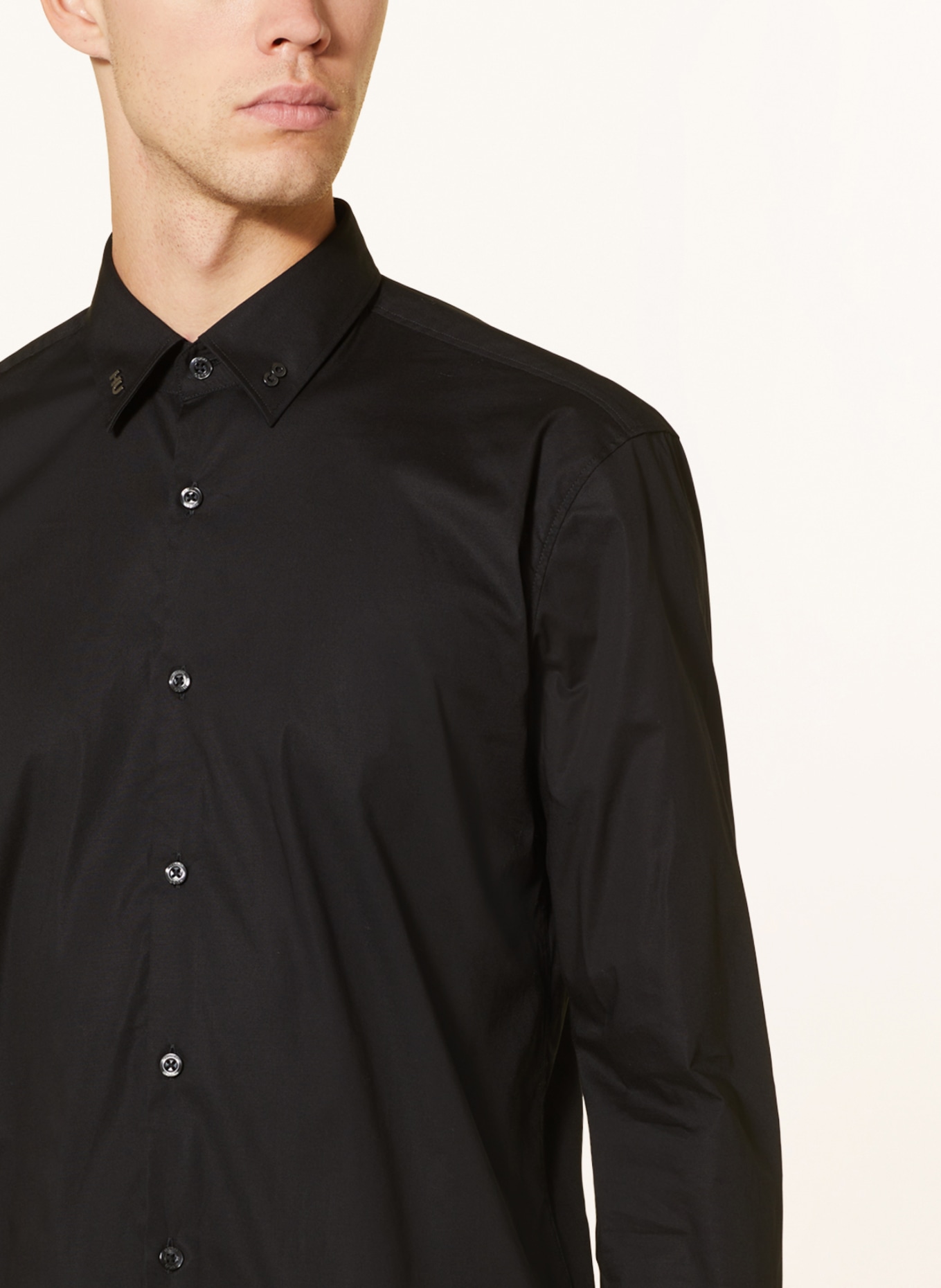 HUGO Shirt ERMO casual slim fit, Color: BLACK (Image 5)