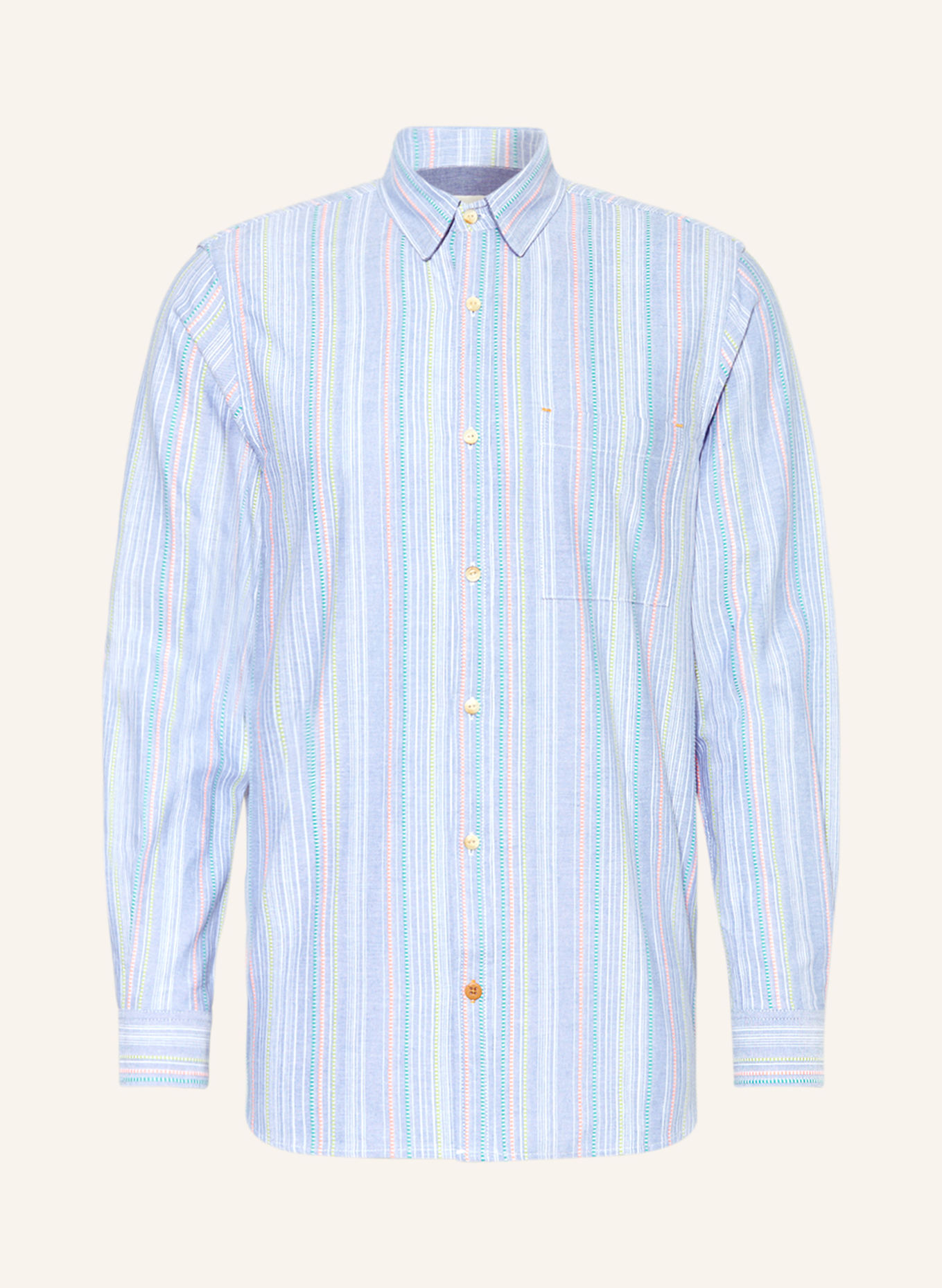 SCOTCH & SODA Shirt regular fit, Color: LIGHT BLUE/ WHITE/ LIGHT GREEN (Image 1)