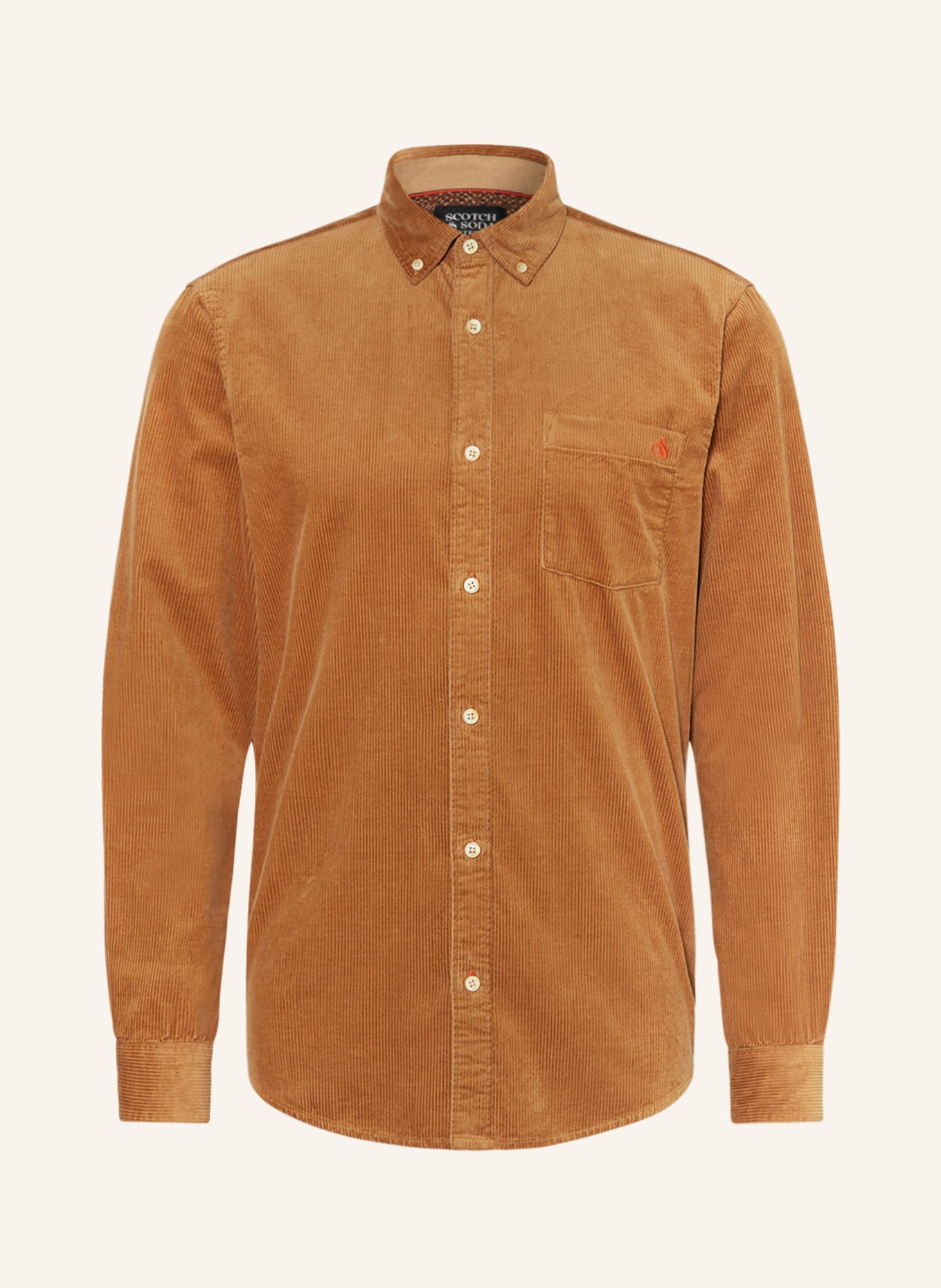 SCOTCH & SODA Corduroy shirt CORDUROY regular fit, Color: CAMEL (Image 1)