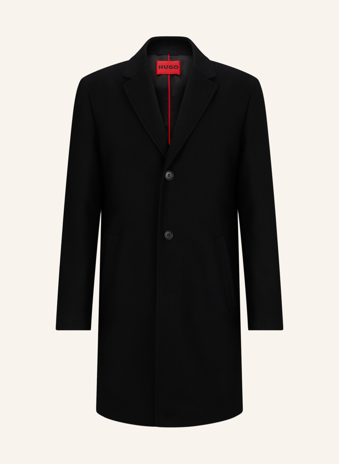 HUGO Wool coat MALTE, Color: BLACK (Image 1)