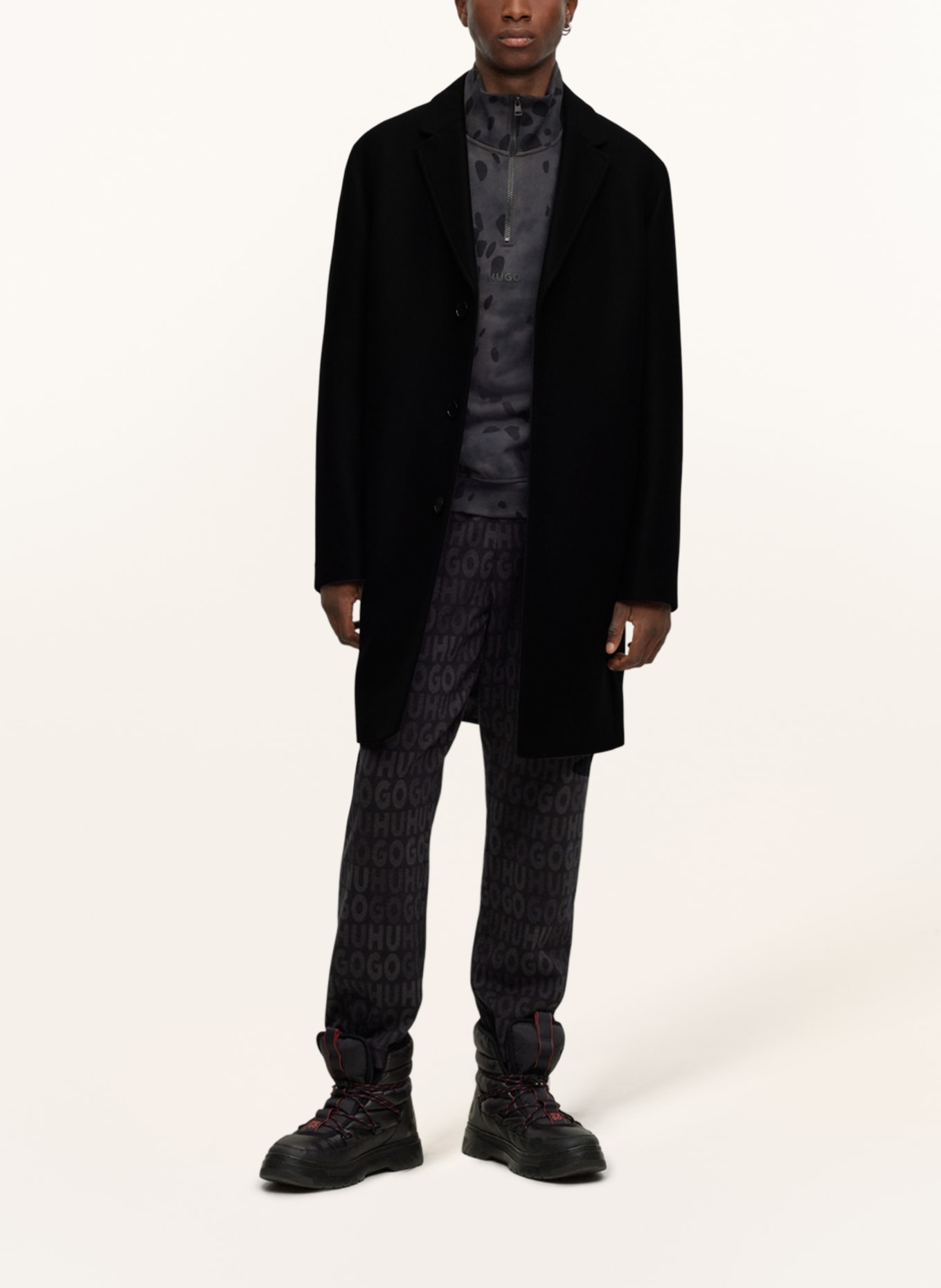 HUGO Wool coat MALTE, Color: BLACK (Image 2)
