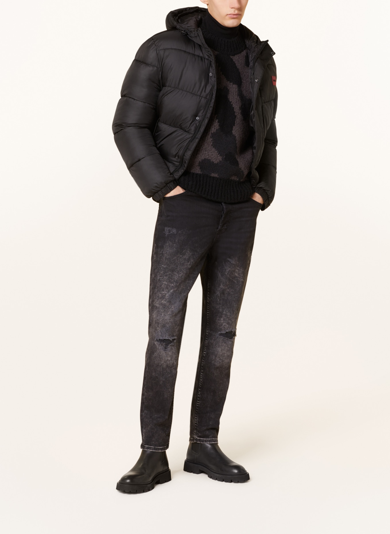 HUGO Quilted jacket BALIN, Color: BLACK (Image 2)