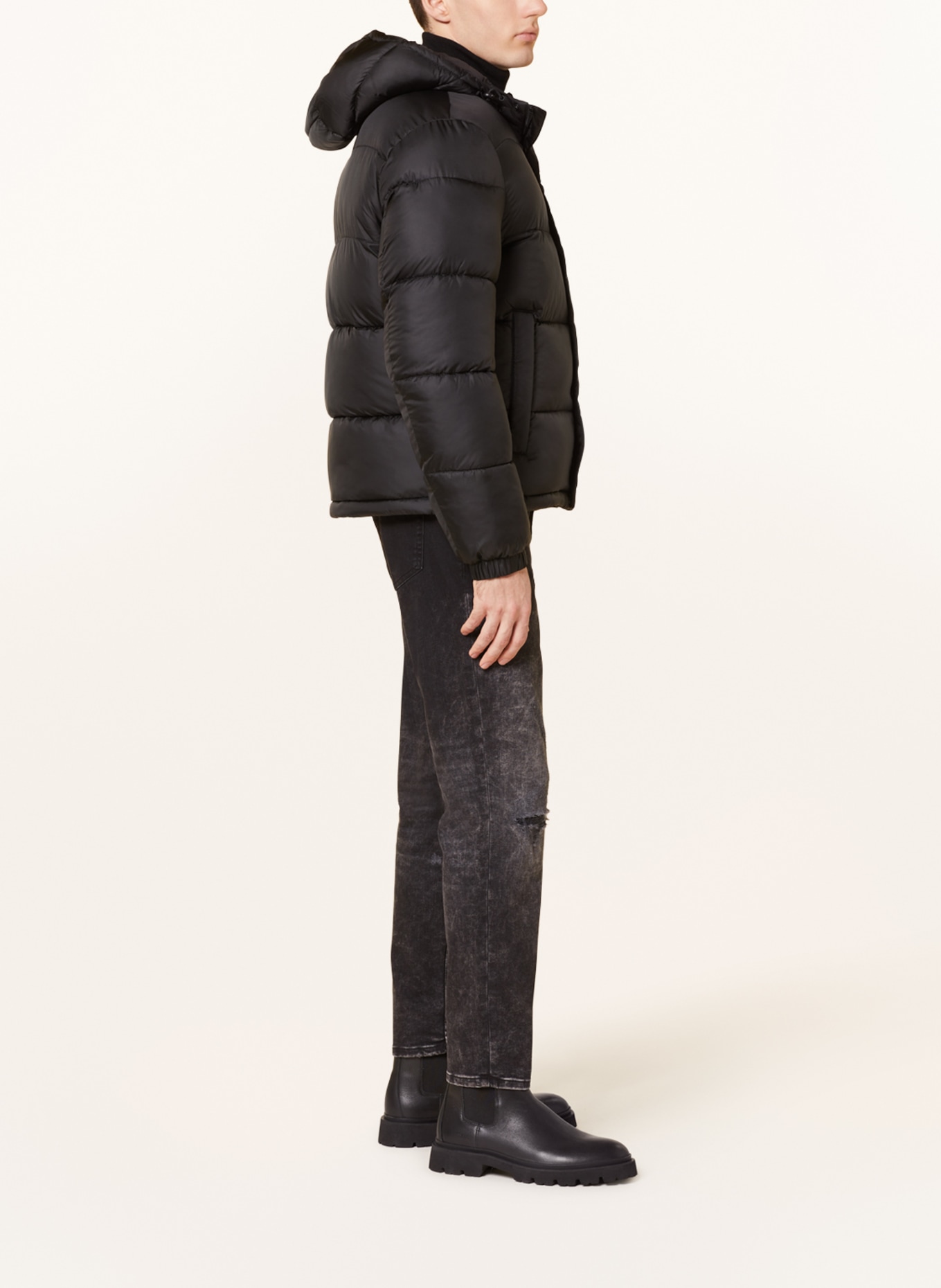 HUGO Quilted jacket BALIN, Color: BLACK (Image 4)
