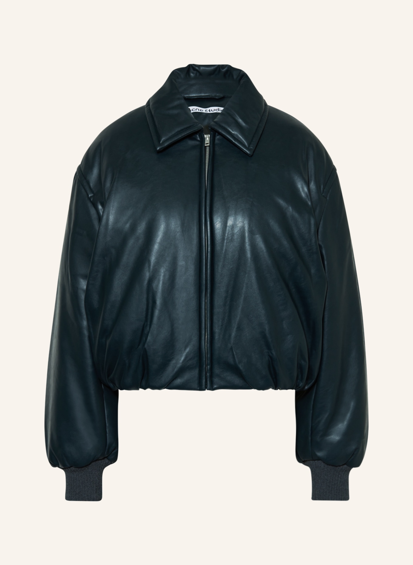 Acne Studios Jacket in leather look, Color: DARK GREEN (Image 1)