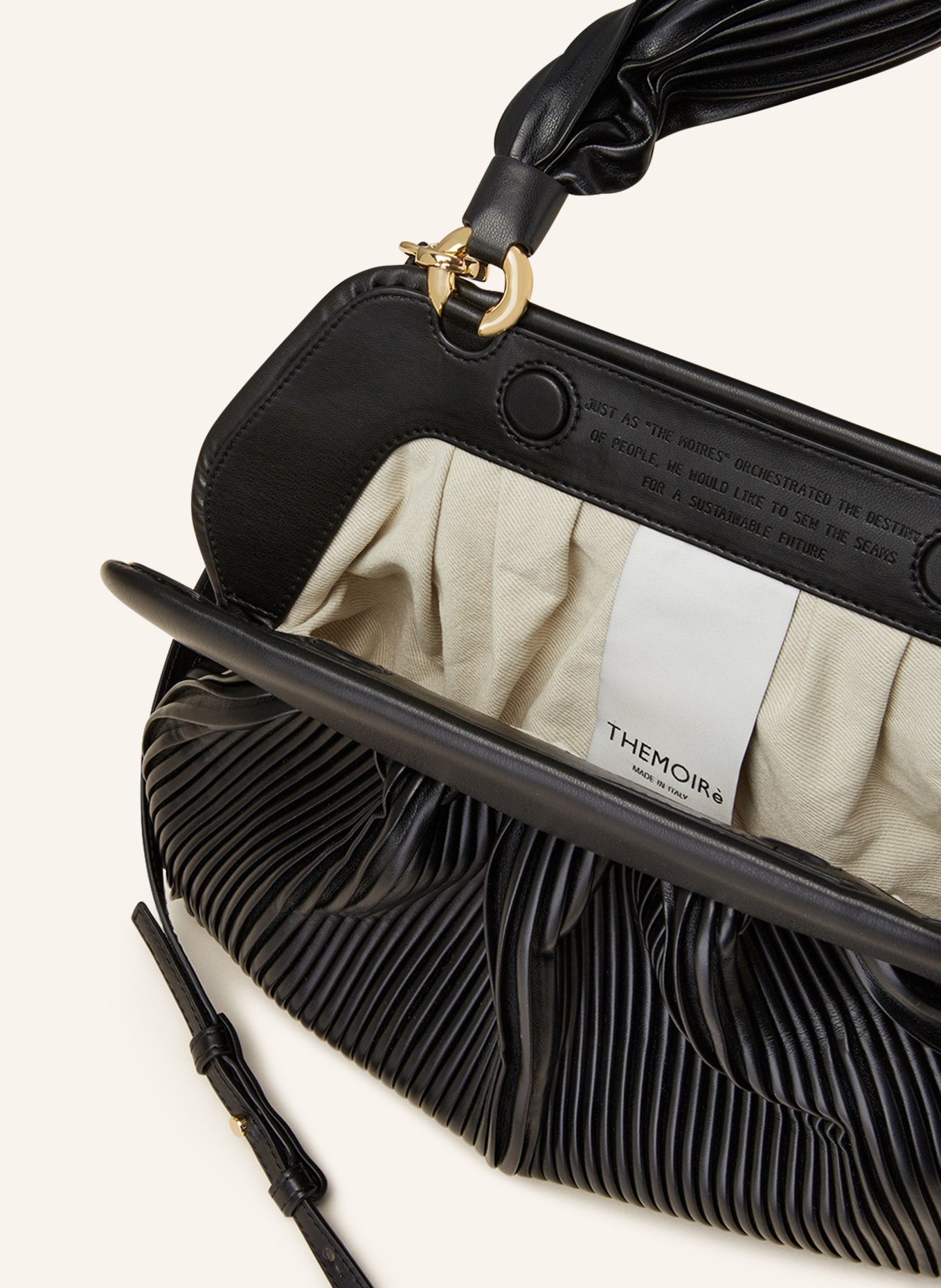 THEMOIRè Handbag BIOS PLISSA LARGE, Color: BLACK (Image 3)