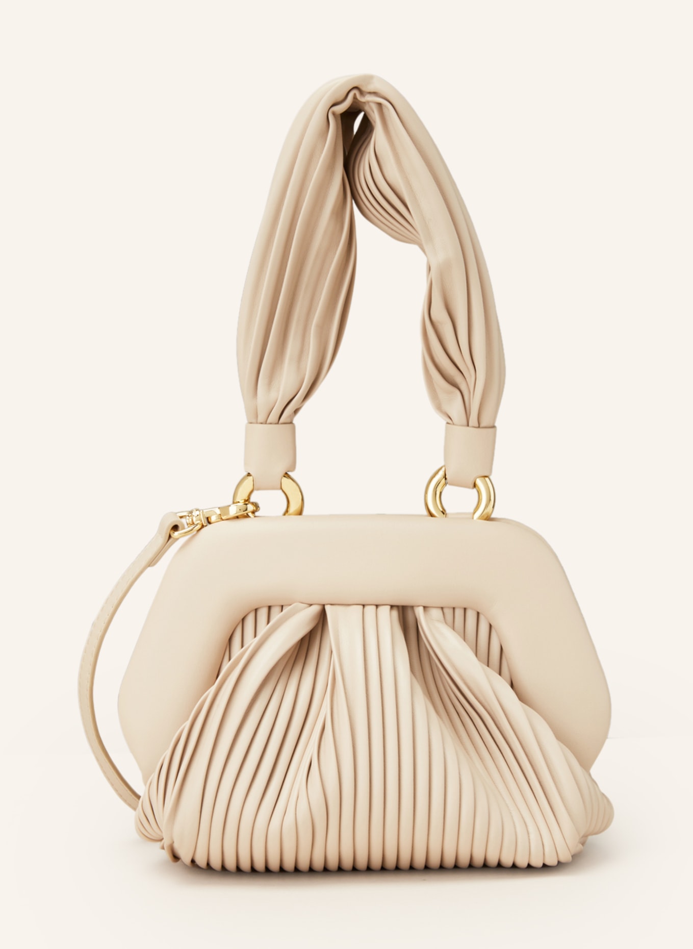 THEMOIRè Handbag GEA PLISSÈ SMALL, Color: CREAM (Image 1)