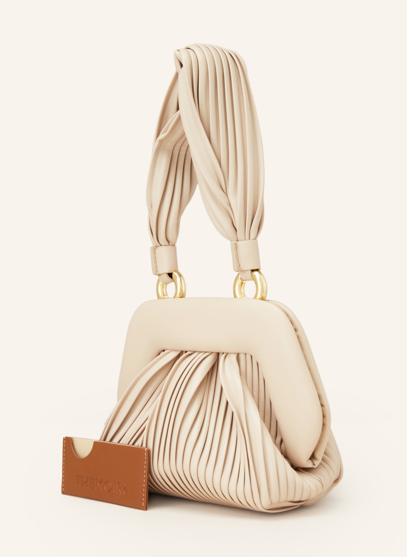 THEMOIRè Handbag GEA PLISSÈ SMALL, Color: CREAM (Image 2)