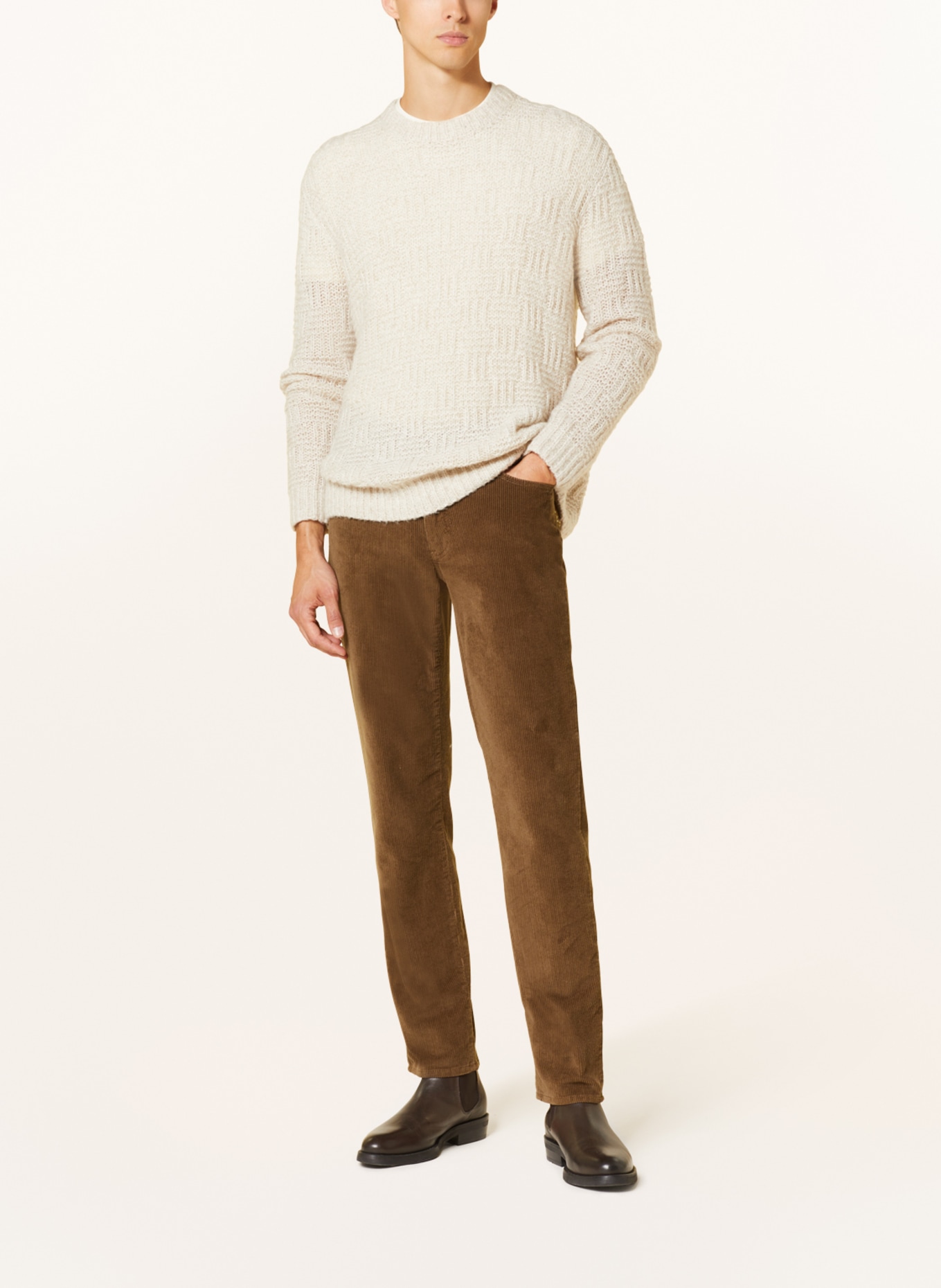 BRAX Corduroy trousers CADIZ straight fit, Color: 55 COLD BREW (Image 2)