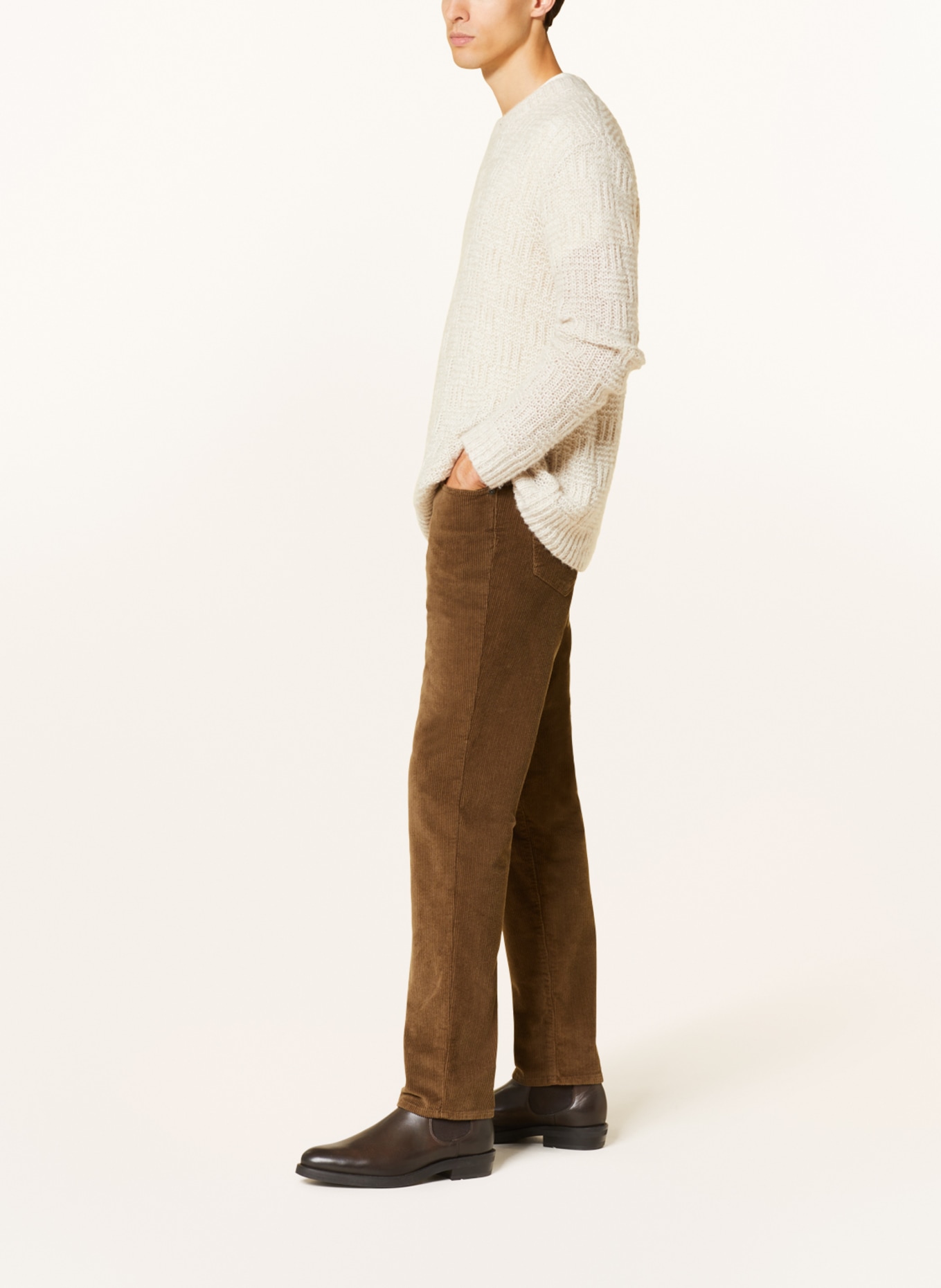 BRAX Spodnie sztruksowe CADIZ straight fit, Kolor: 55 COLD BREW (Obrazek 4)