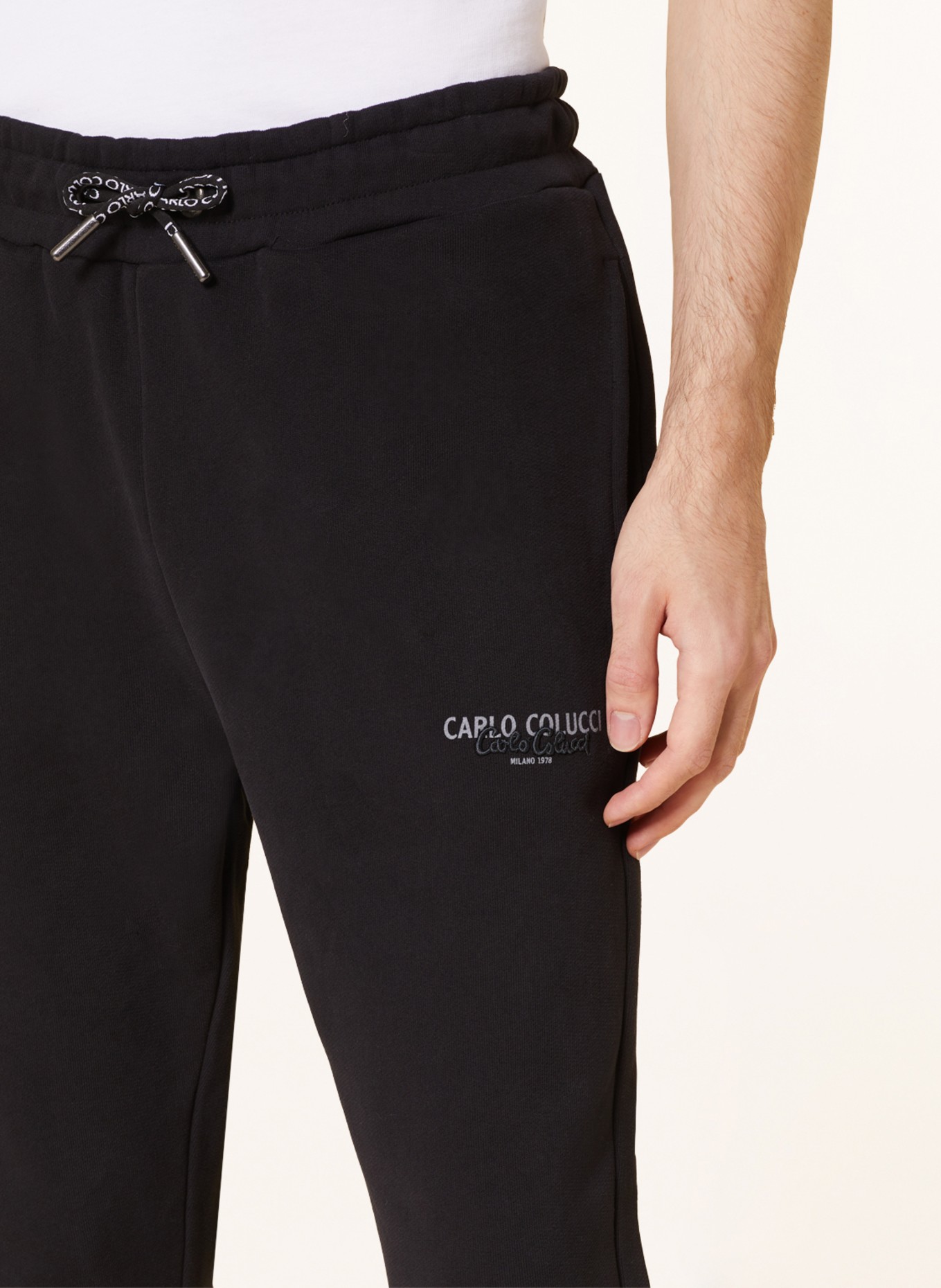 CARLO COLUCCI Sweatpants, Color: BLACK (Image 5)