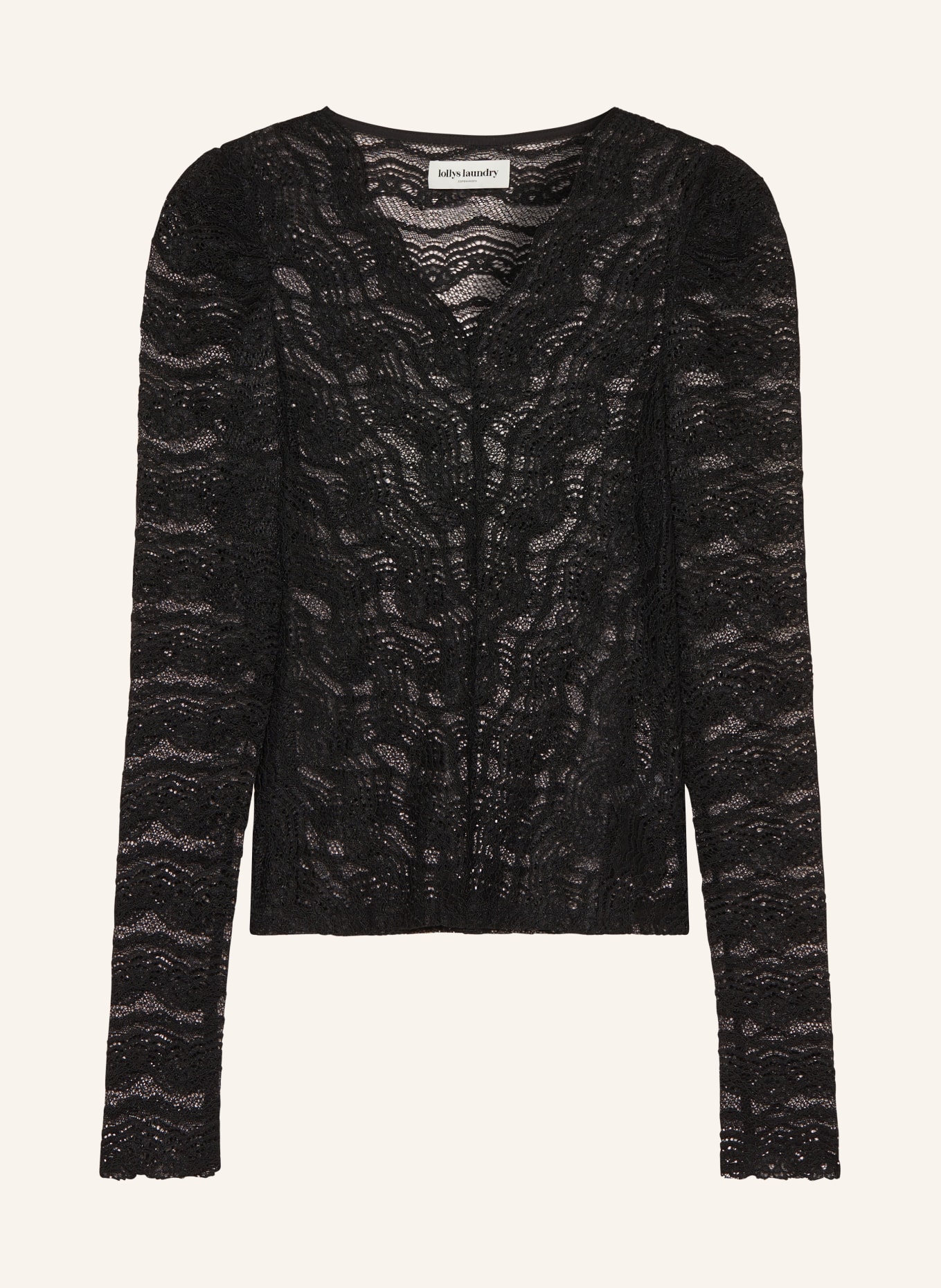 lollys laundry Shirt blouse TOLUCA in lace, Color: BLACK (Image 1)