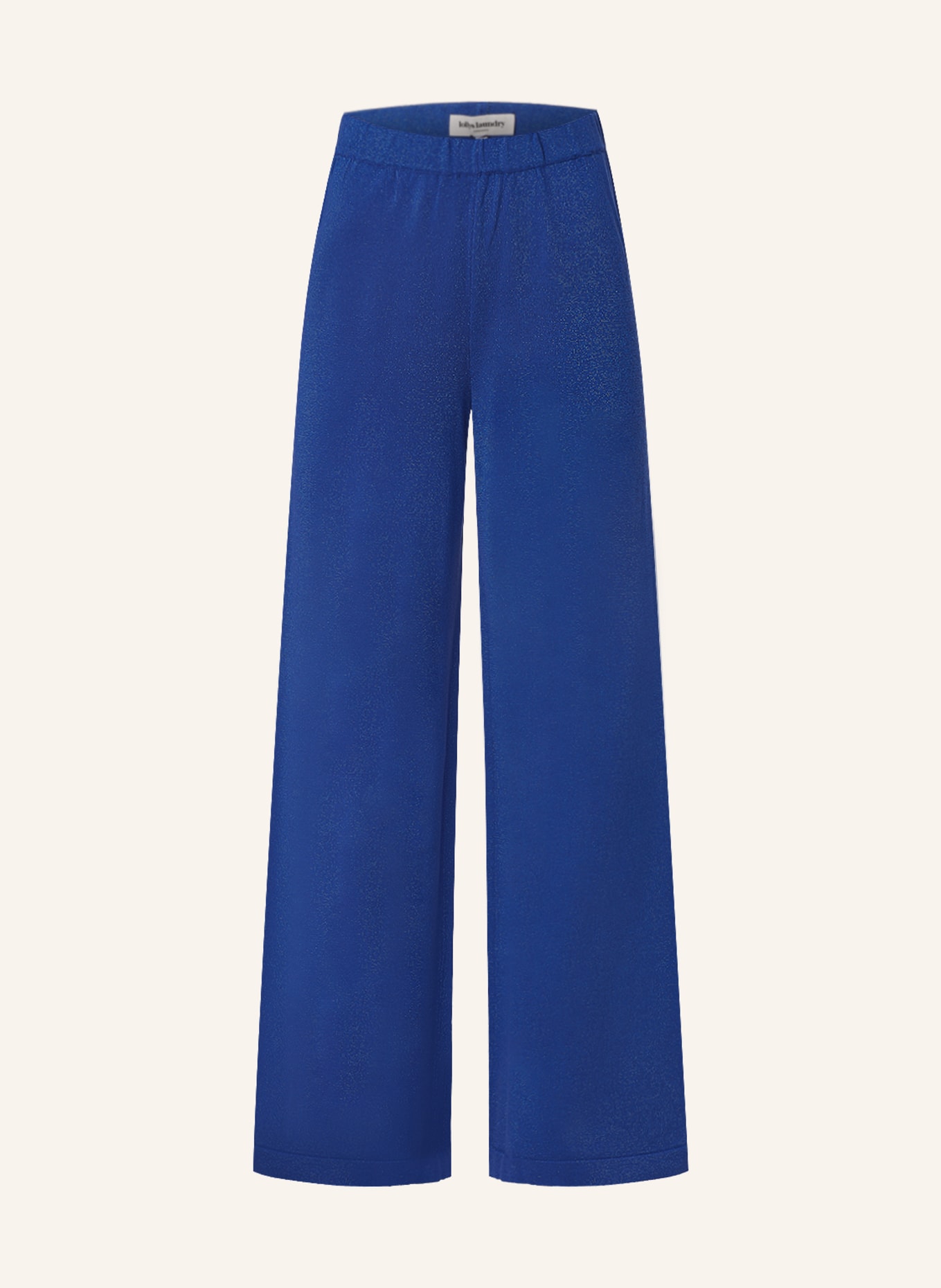 lollys laundry Wide leg trousers AGADIR with glitter thread, Color: BLUE (Image 1)