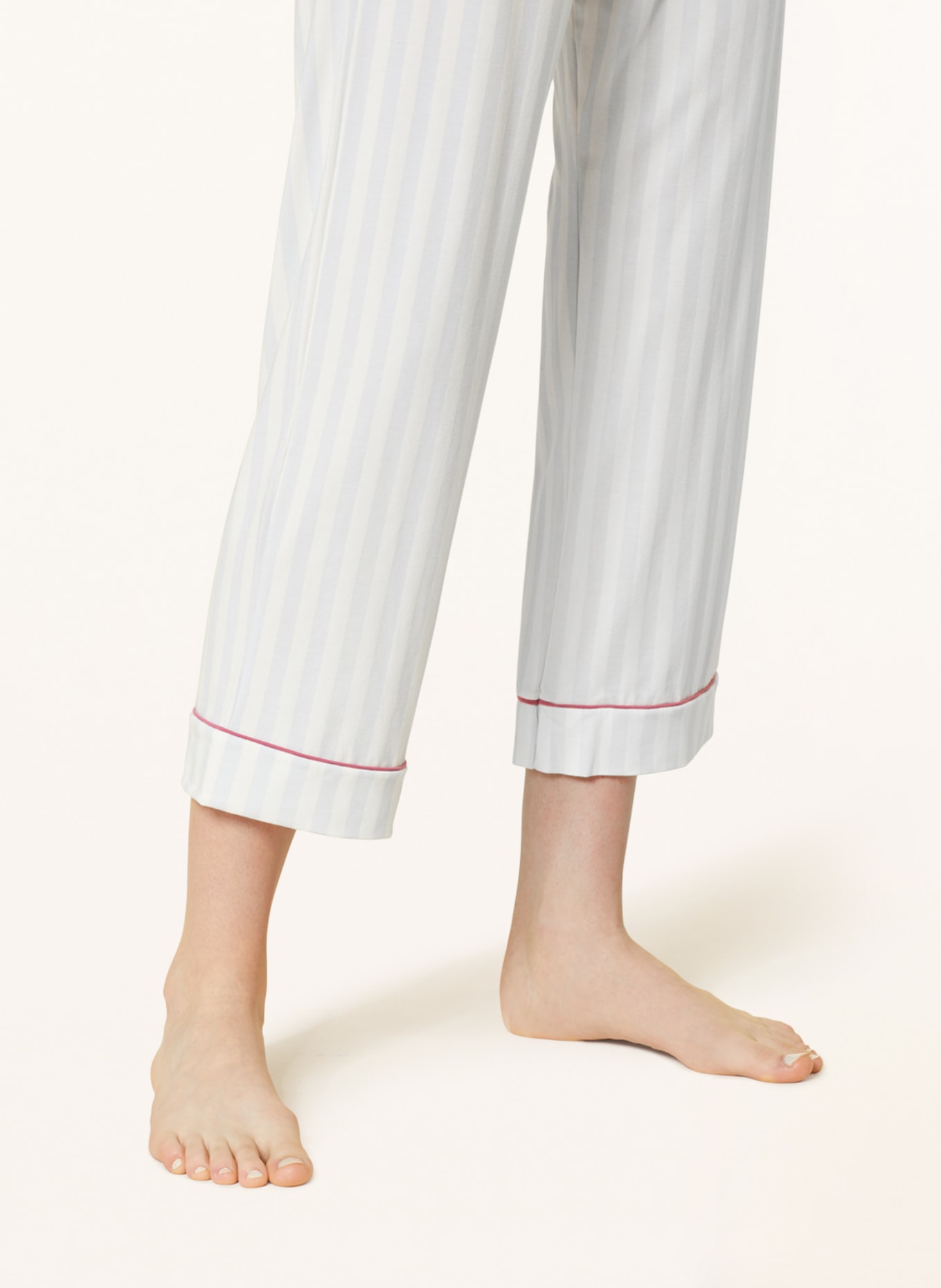SHORT STORIES 7/8 pajama pants, Color: WHITE/ LIGHT GRAY (Image 4)