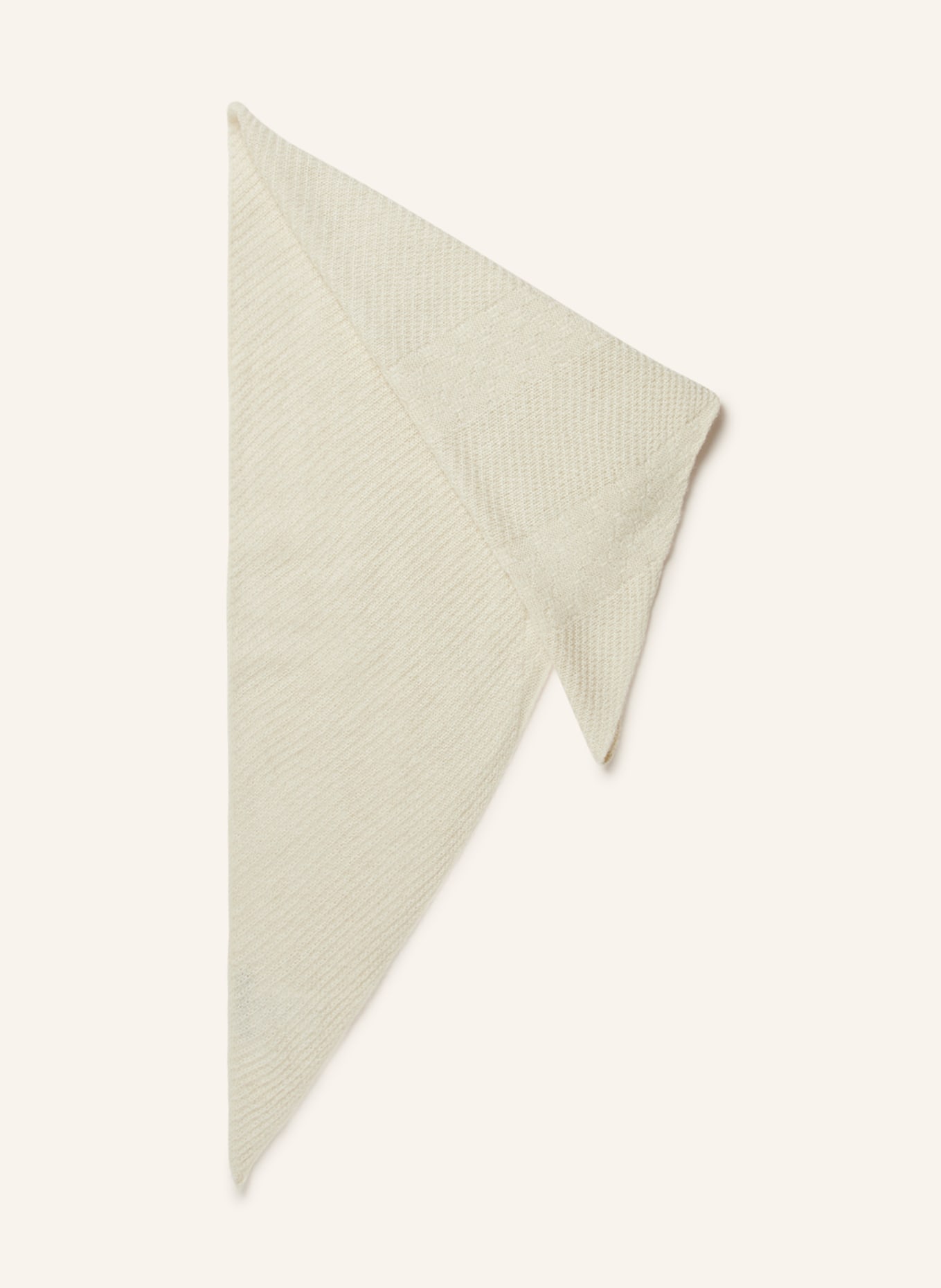 SEEBERGER Triangular scarf with alpaca and glitter thread, Color: ECRU (Image 1)